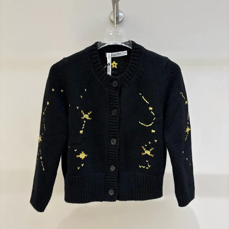 Dior Dior Black Wool Women's Cardigan 0089 Size S / US 4 / IT 40 - 1 Thumbnail