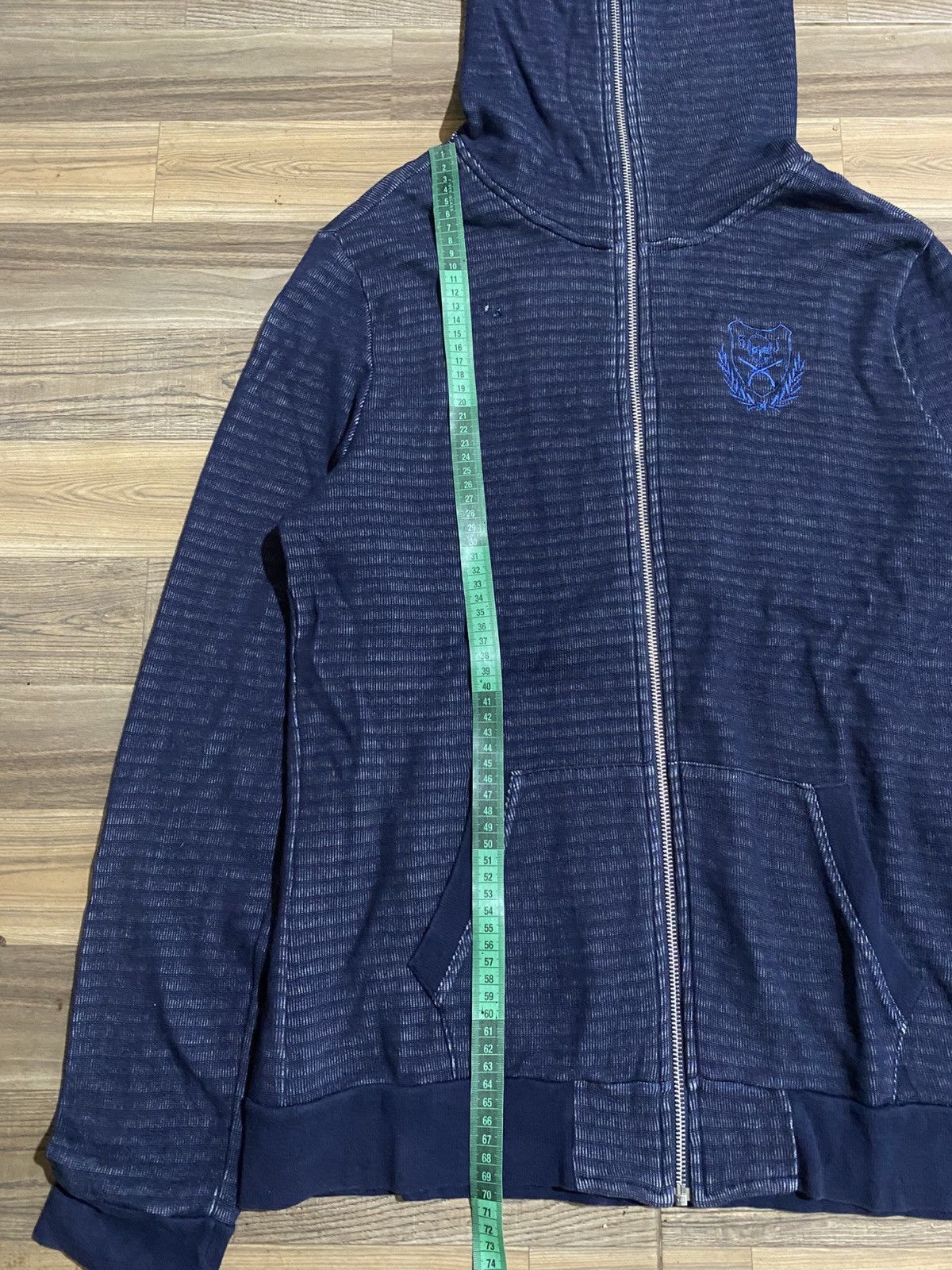 If Six Was Nine × Japanese Brand × Le Grande Bleu (L.G.B.) SKULL 5TH STREET AMERICAN BLUE JEANS FULL ZIPPER HOODIES Size US L / EU 52-54 / 3 - 9 Thumbnail