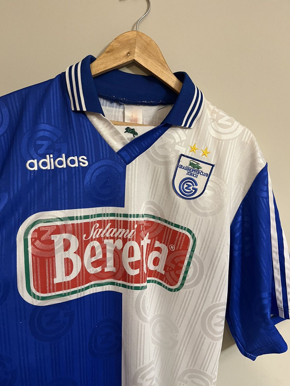 Adidas 1996/97 Adidas Grasshoppers Zurich Home archive kit football Size US L / EU 52-54 / 3 - 2 Thumbnail