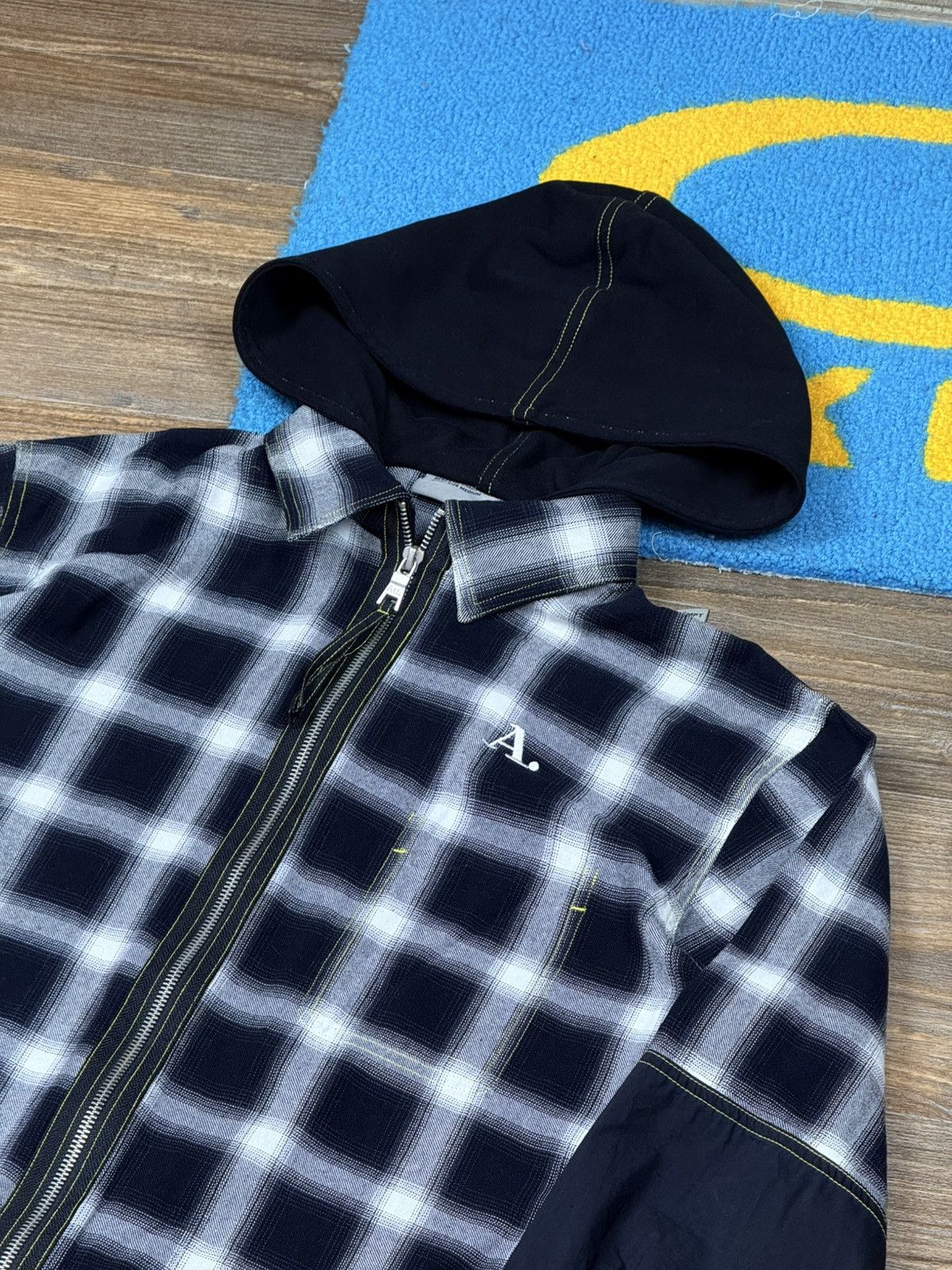Japanese Brand × Vintage Attempt Checked Zip Hooded Shirt Jacket Size US M / EU 48-50 / 2 - 4 Thumbnail
