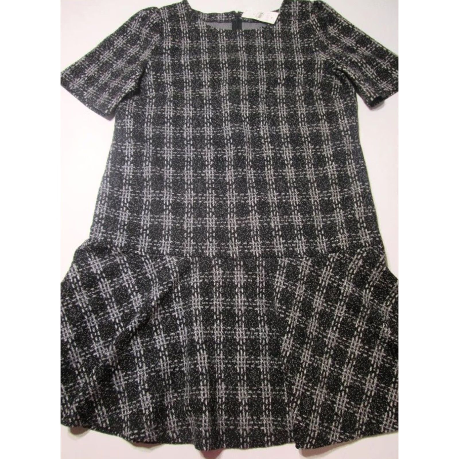 Loft Loft NWT Womens Shift Dress Black Short Sleeve Crew Neck Zip Back M Size 32" / US 10 / IT 46 - 2 Thumbnail