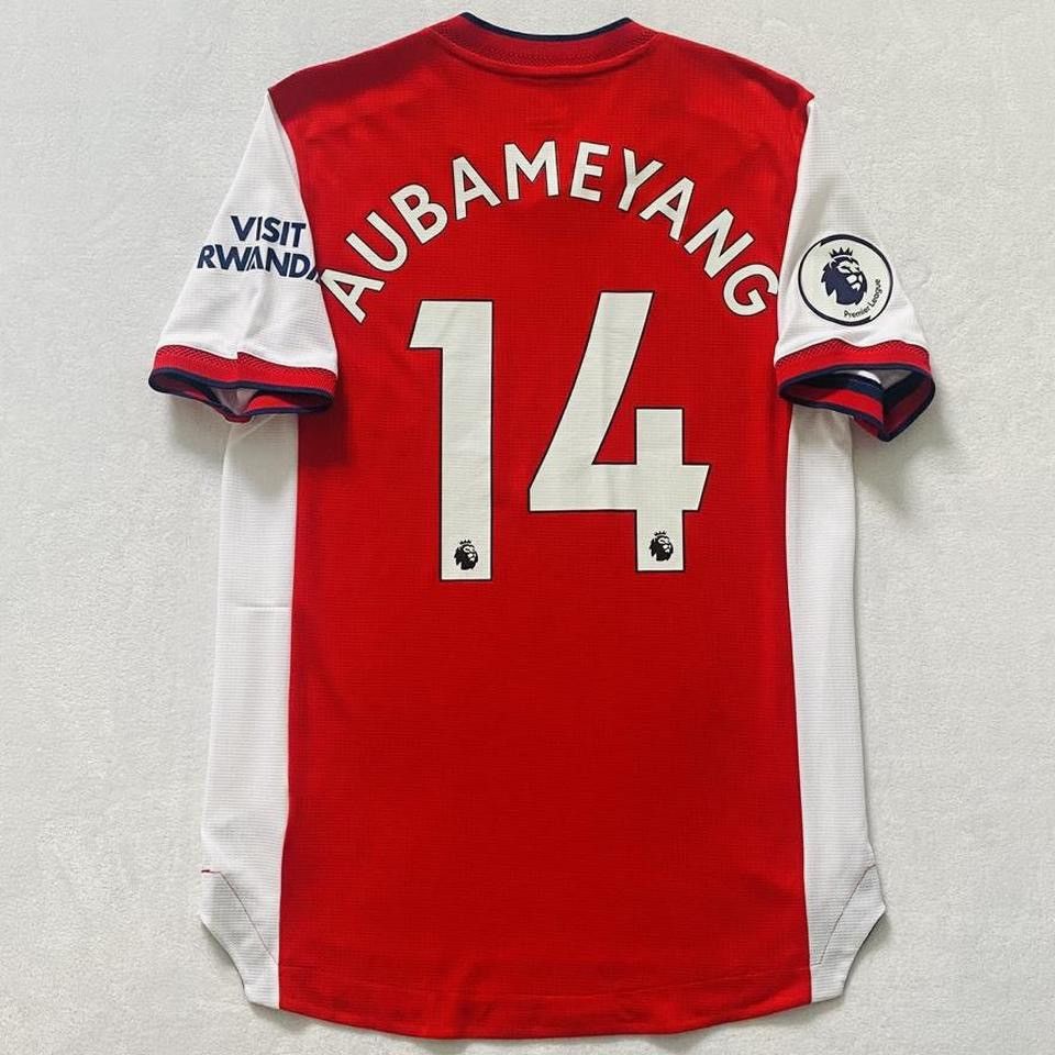Arsenal Aubameyang 2021 22 home PLAYER VERSION PL jersey