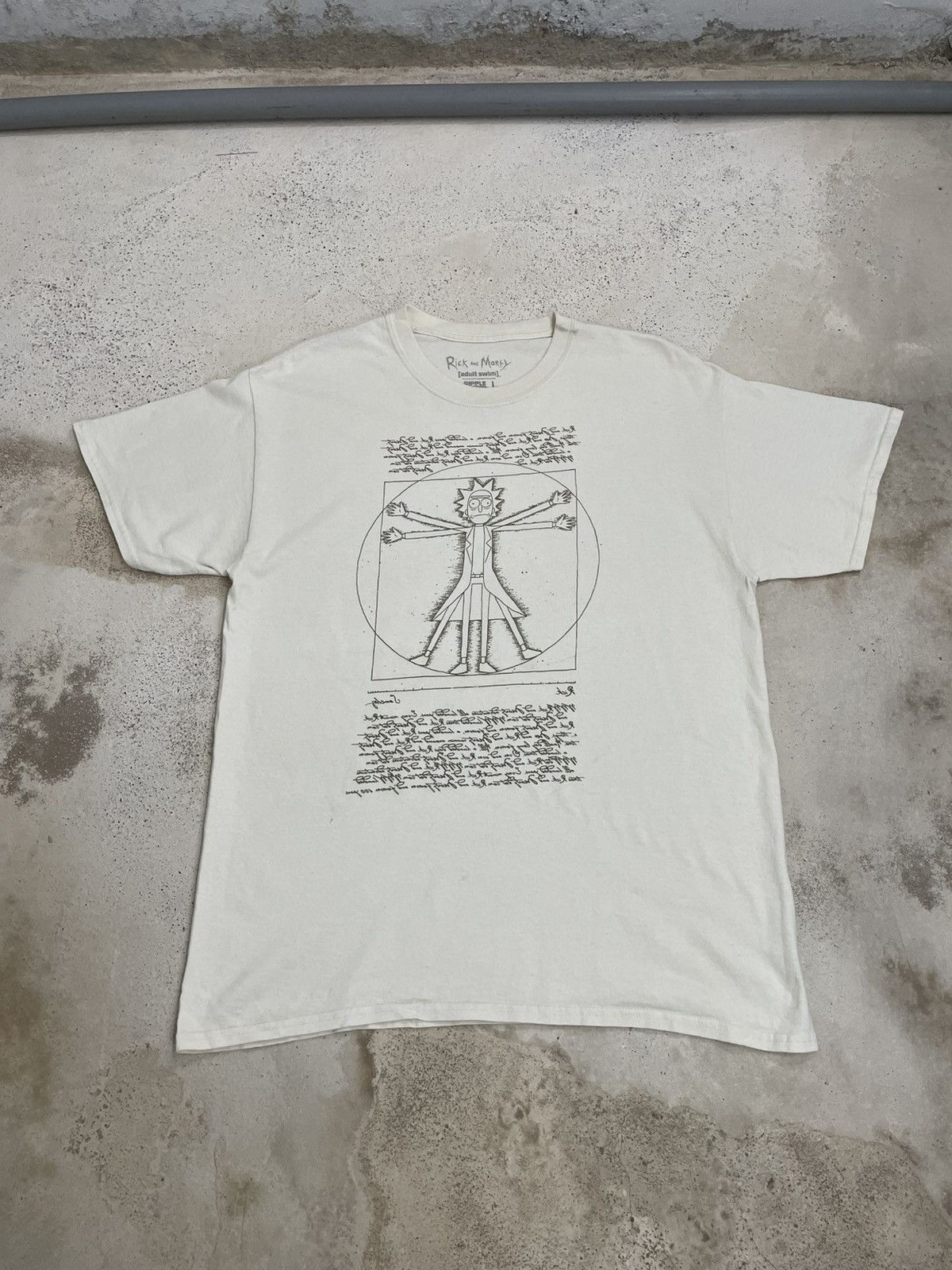 Ripple Junction Rare Rick Morty Vitruvian Rick Leonardo Da Vinci Art Tee Size US L / EU 52-54 / 3 - 2 Thumbnail