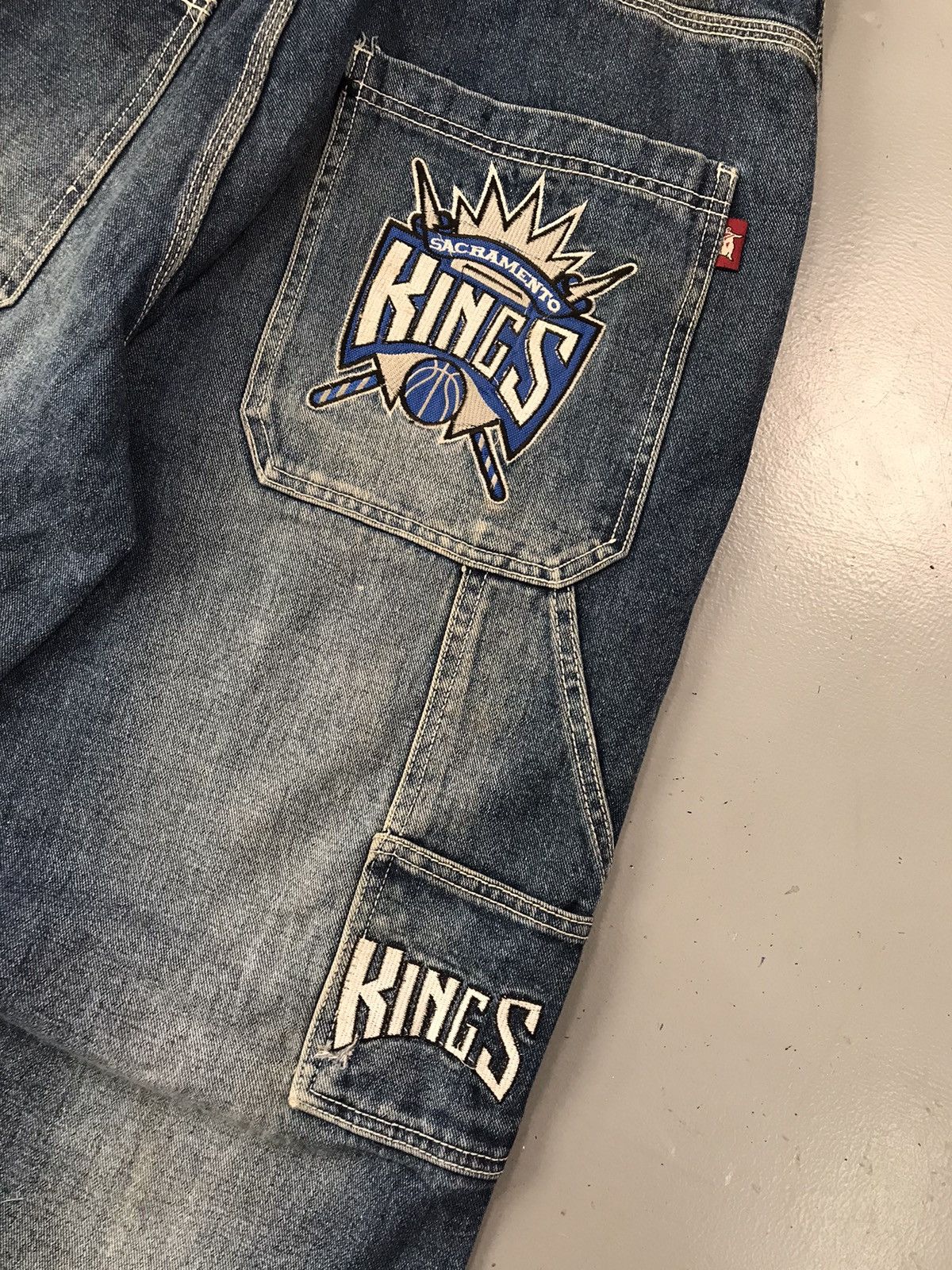 JNCO × Southpole × Vintage Vintage Pat metal SpellOut embroidered carpenter denim Size US 34 / EU 50 - 9 Thumbnail