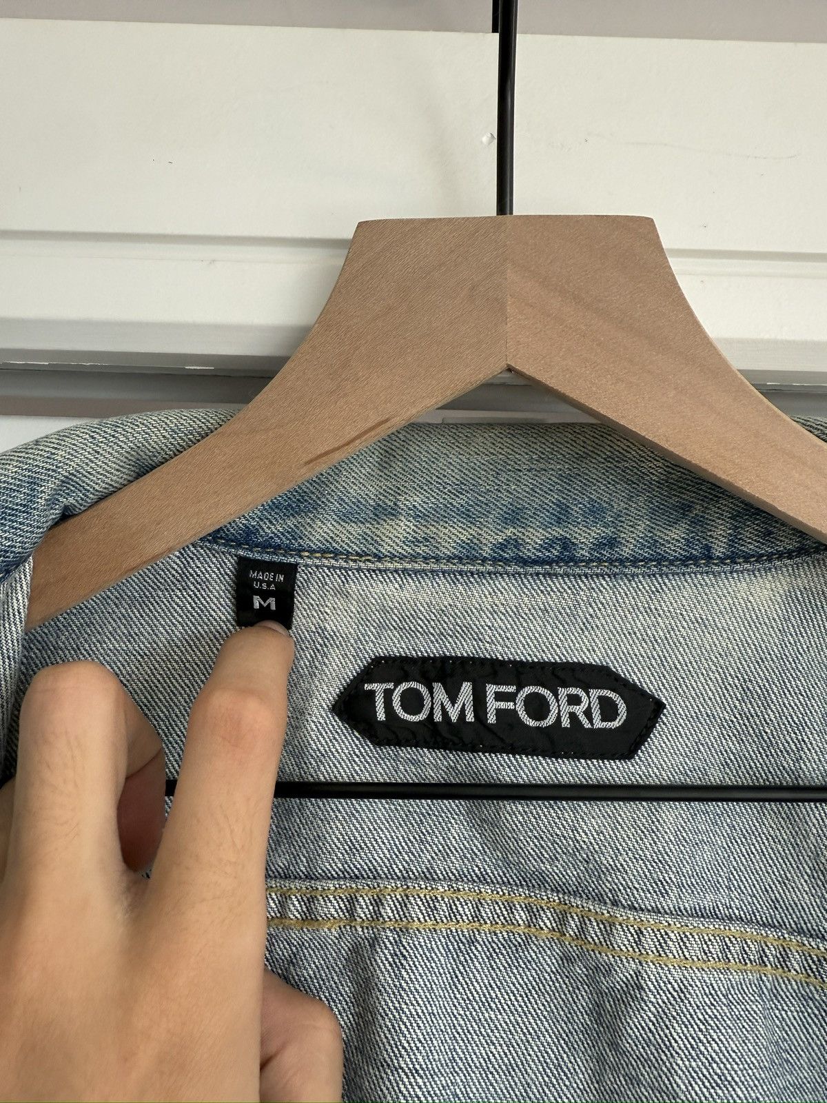 Tom Ford Tom Ford Rare Sample – No Button Selvedge Denim Jacket Size US M / EU 48-50 / 2 - 8 Thumbnail
