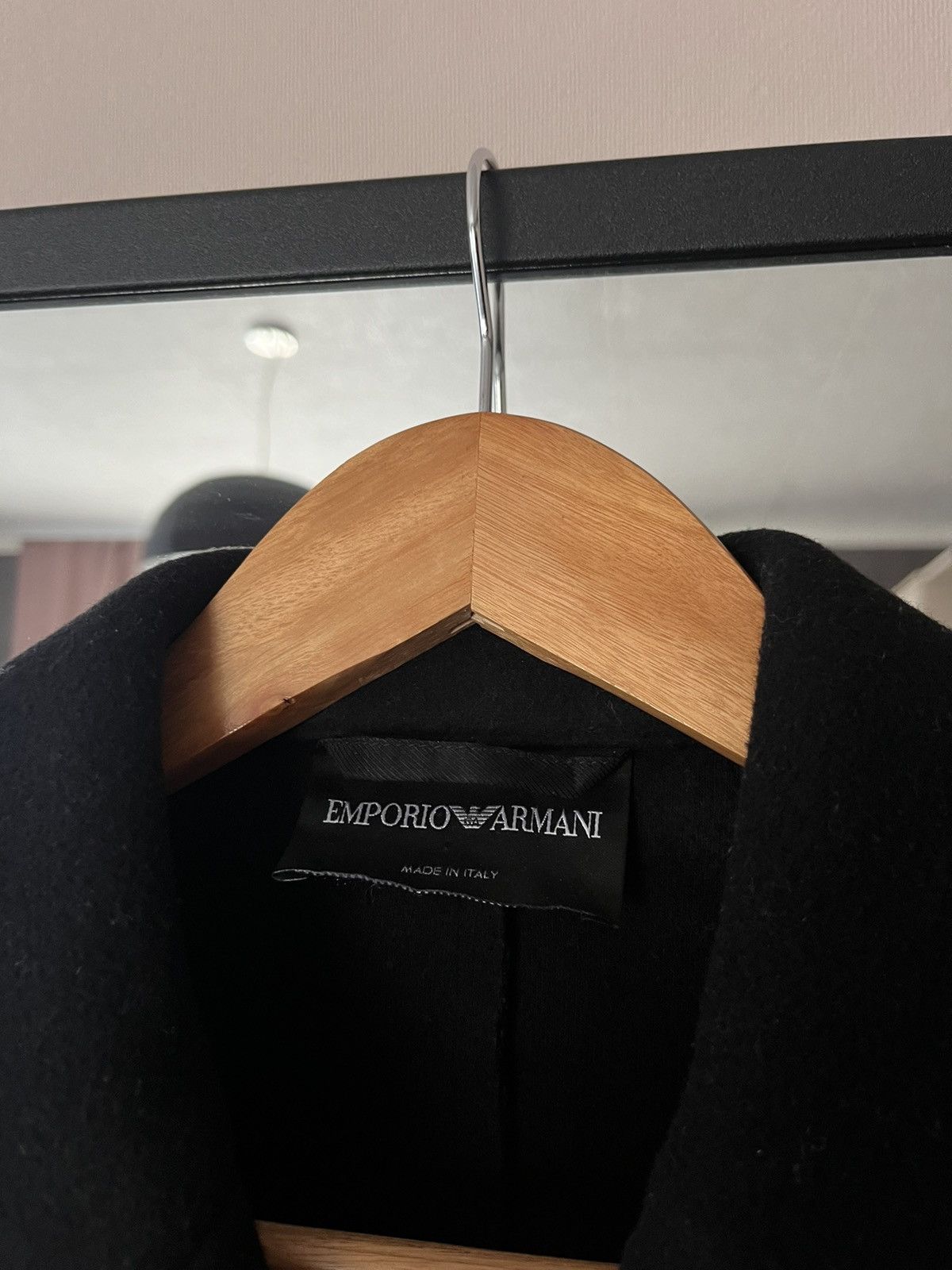Emporio Armani Emporio Armani Black Wool Double Breasted Peacoat Jacket Size US S / EU 44-46 / 1 - 6 Thumbnail