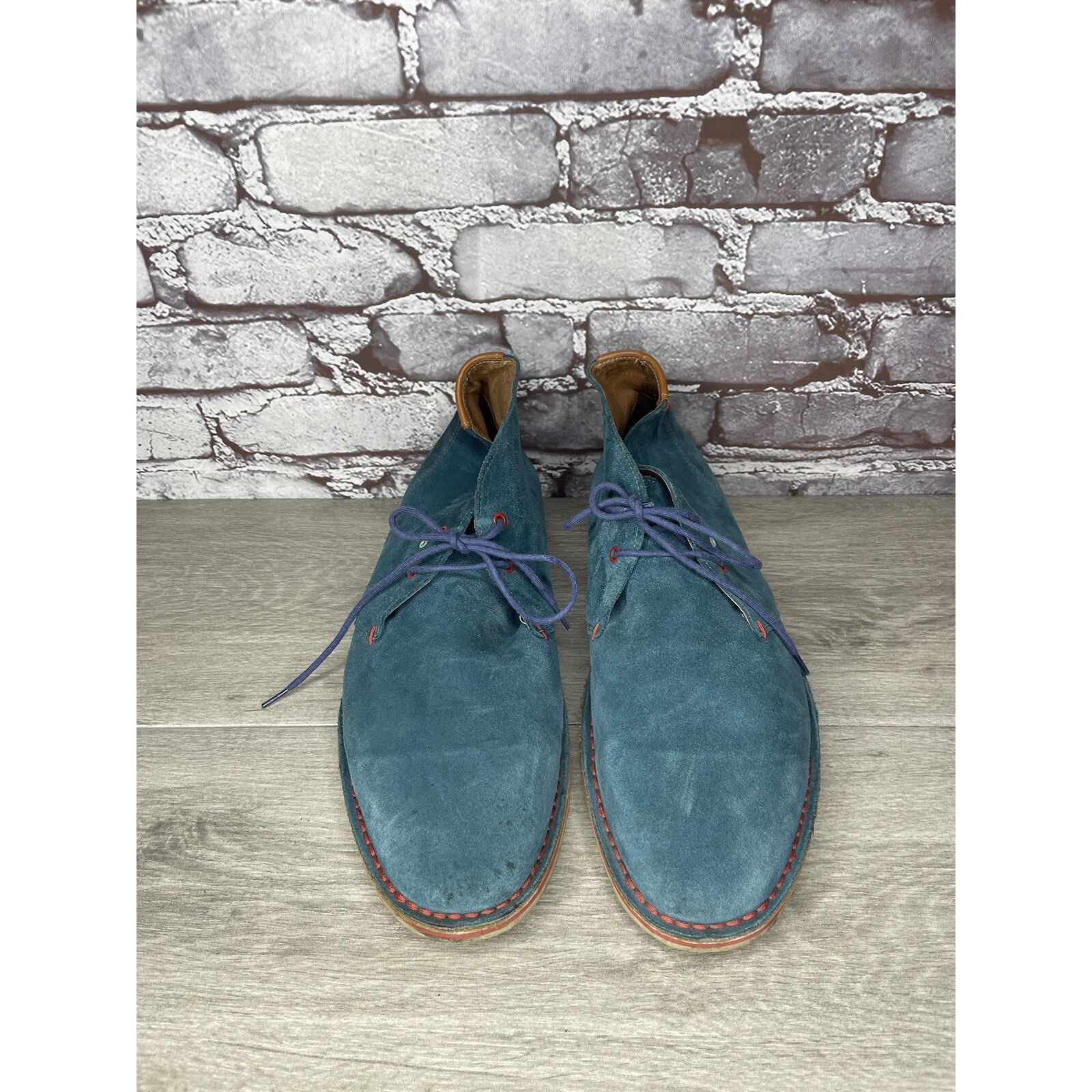 Ted Baker Ted Baker London Blue Suede Leather Lace Ankle Chukka Boots Size US 11 / EU 44 - 14 Thumbnail