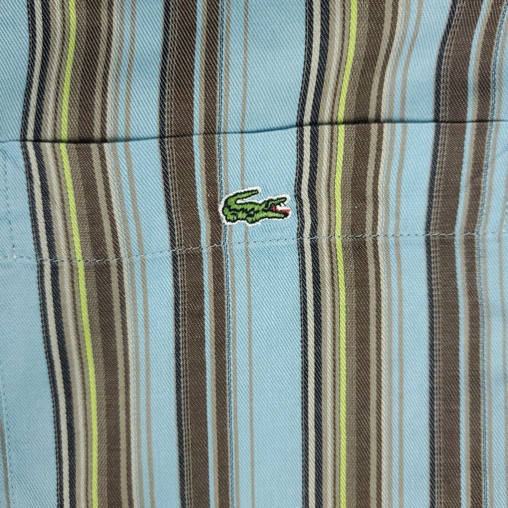 Lacoste Lacoste Button-Up Shirt Mens Size 42 Blue Striped Long Sleeve Casual Size US XL / EU 56 / 4 - 2 Thumbnail