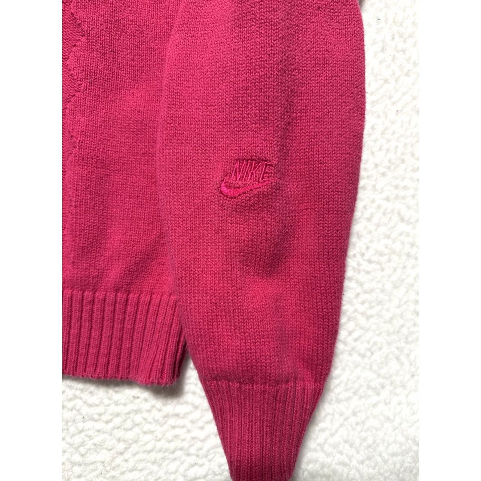 Nike VINTAGE Nike Sweater Shirt Mens L Pink 80s V-Neck Pullover Knit Red Label Regular Long Sleeve Pullover Mens 80s Size US L / EU 52-54 / 3 - 3 Thumbnail