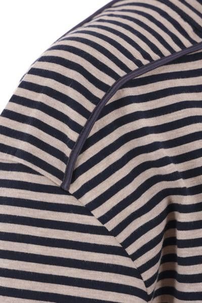 Brunello Cucinelli o1y0825 Crewneck T-Shirt in Beige/Black Size M / US 6-8 / IT 42-44 - 3 Thumbnail