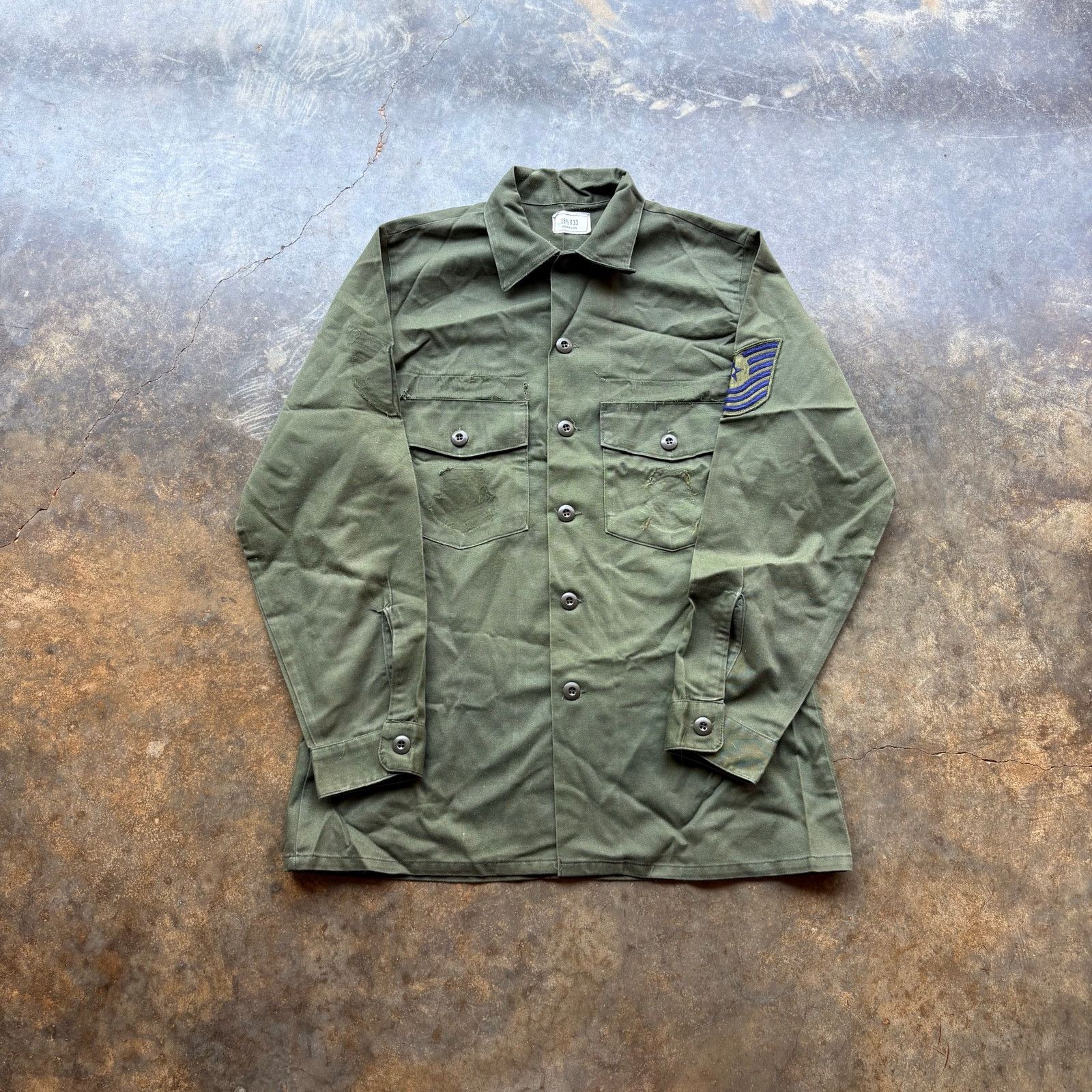 Vintage Vintage 60's OG-507 US Military Vietnam Shirt Size US L / EU 52-54 / 3 - 1 Thumbnail