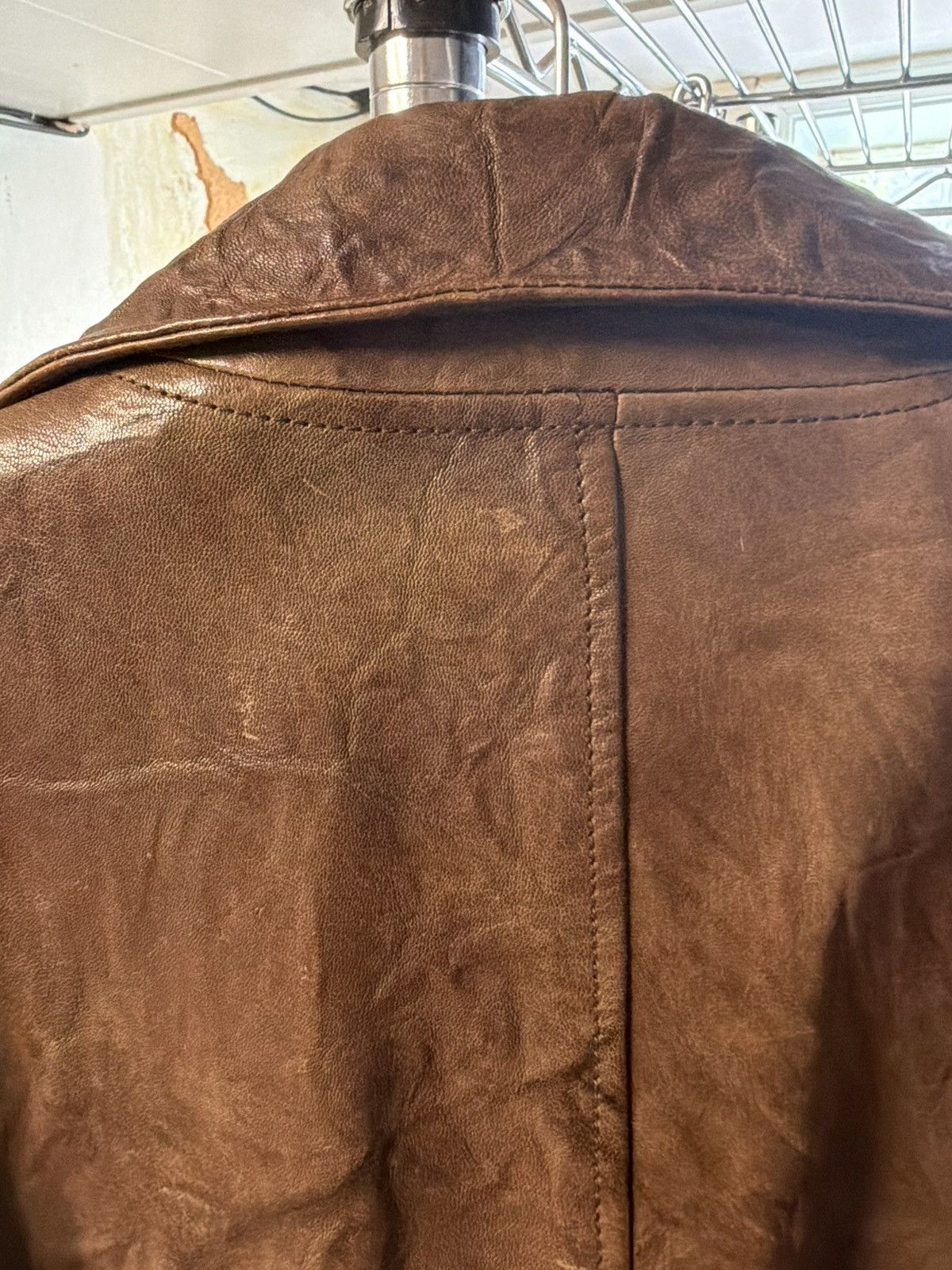 Helmut Lang Helmut Lang wrinkled leather biker jacket Size US M / EU 48-50 / 2 - 8 Thumbnail