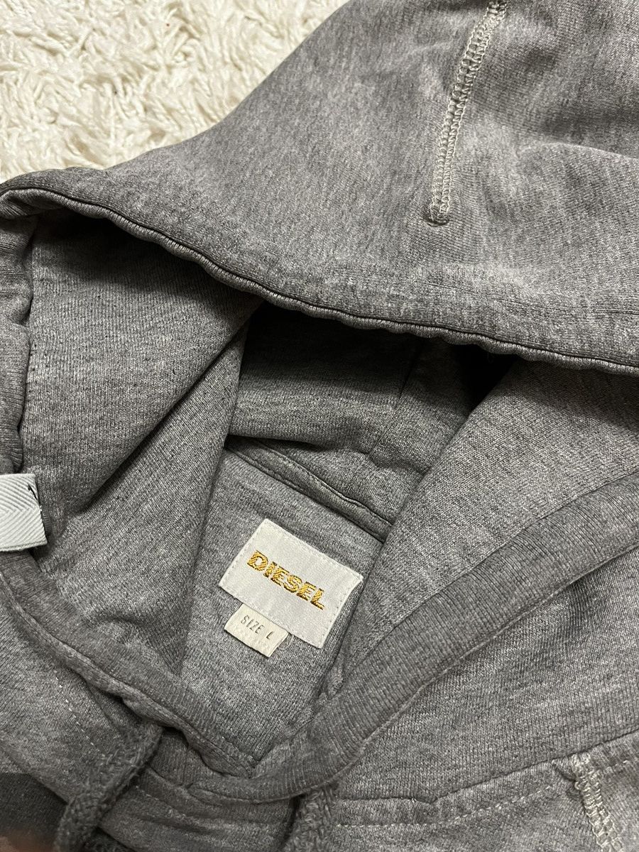 Designer × Diesel × Vintage Vintage Big Logo Hoodie Diesel Colour Grey Size US L / EU 52-54 / 3 - 4 Thumbnail
