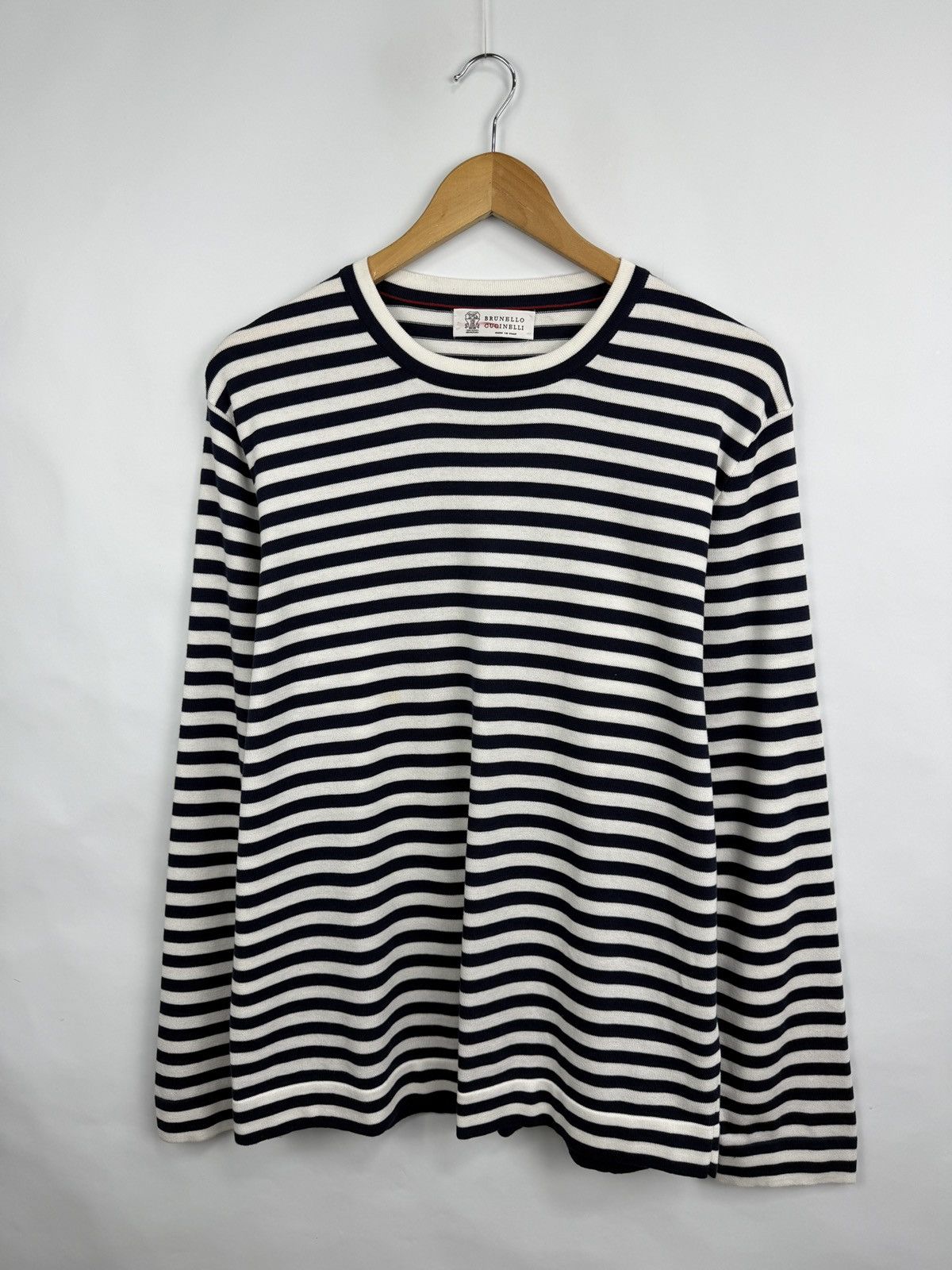 Brunello Cucinelli 🇮🇹 Brunello Cucinelli Luxury Striped Sweater Made in Italy Size US L / EU 52-54 / 3 - 6 Thumbnail