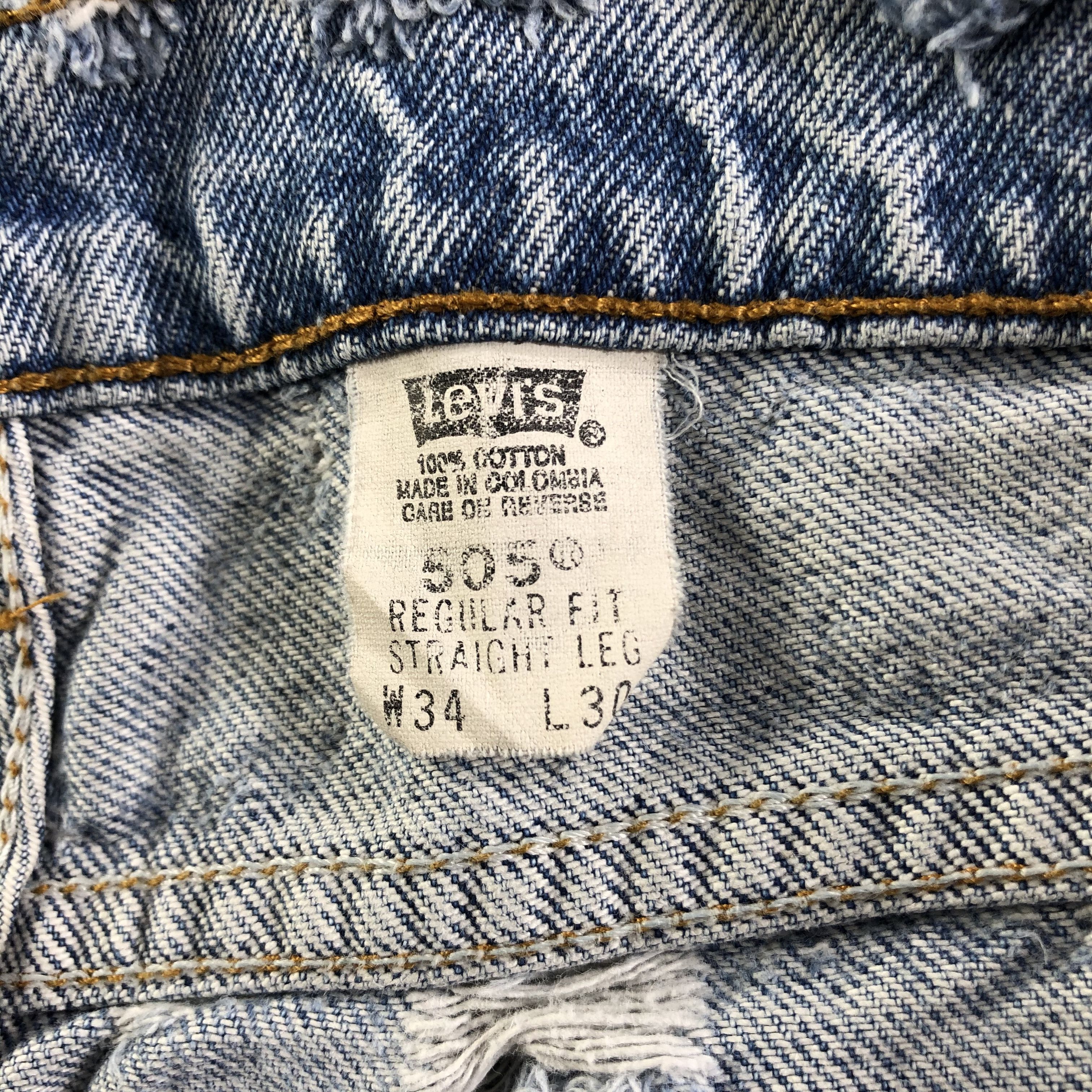 Levi's Vintage Light Wash Levis 505 Jeans-J3698 Size US 33 - 14 Thumbnail