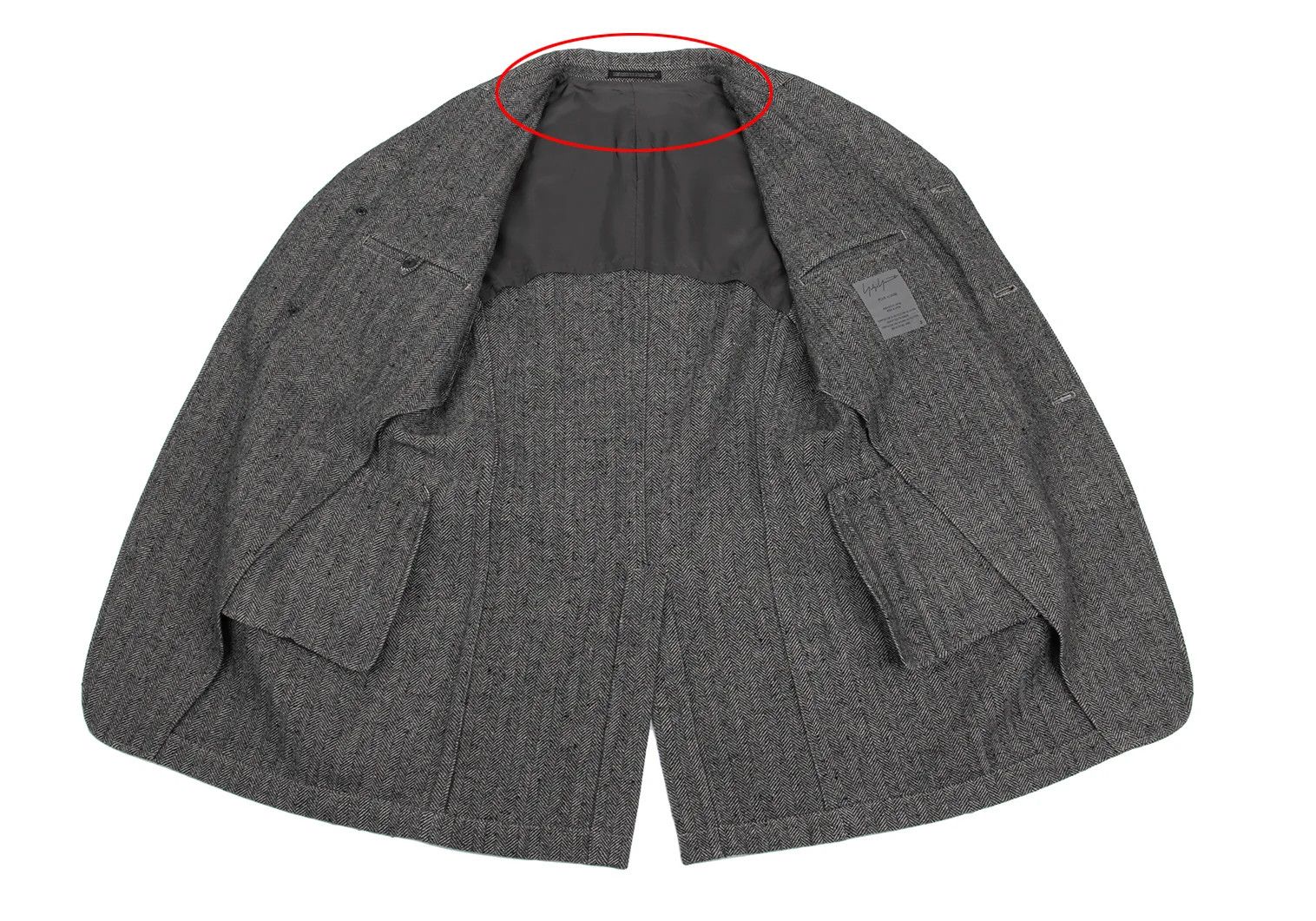 Yohji Yamamoto Yohji Yamamoto Wool Linen Herringbone Jacket Size US L / EU 52-54 / 3 - 11 Thumbnail