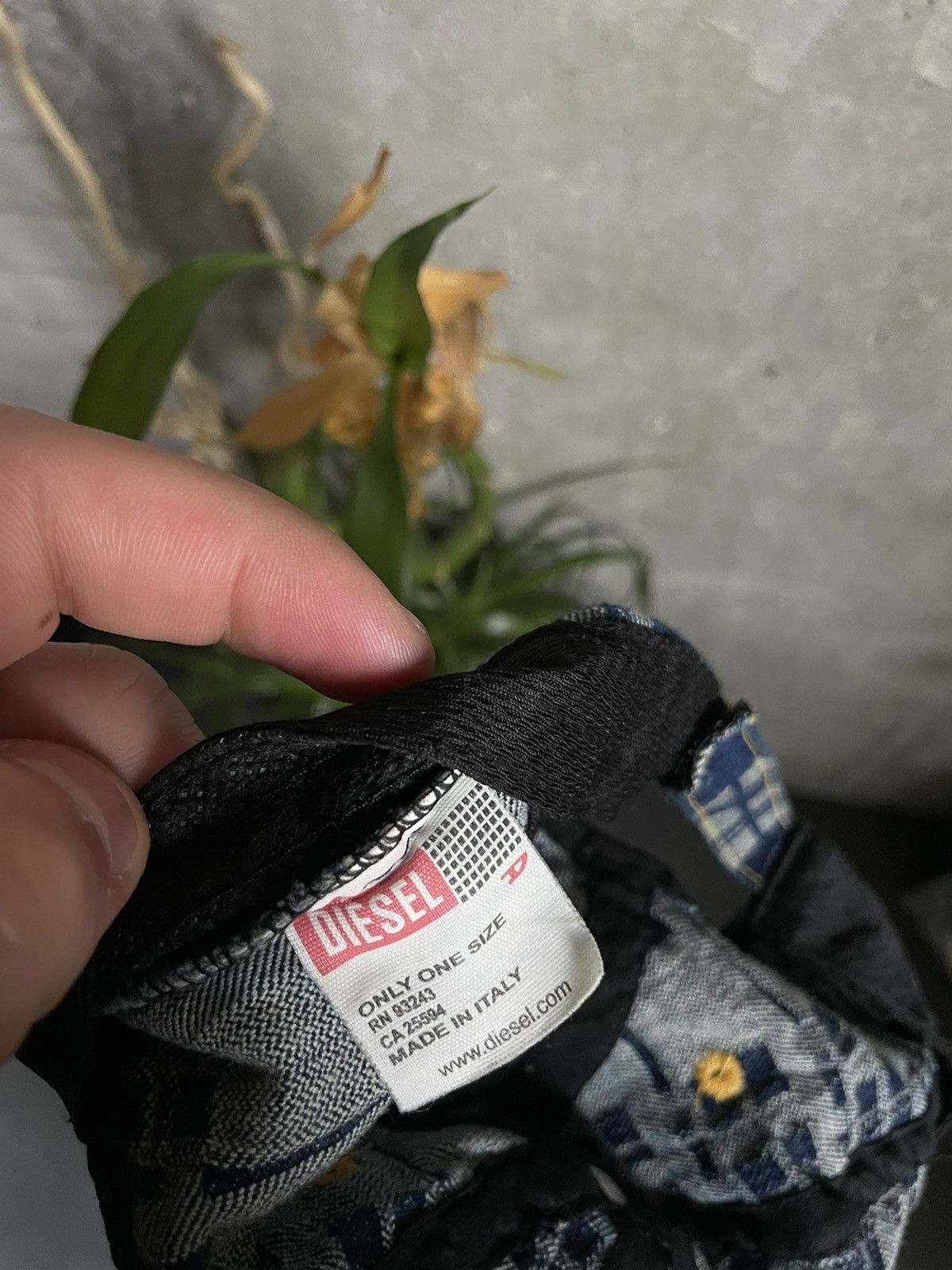 20471120 × Diesel Vintage Diesel D Logo Denim Washed Style Avant Garde Cap Y2K Size ONE SIZE - 5 Thumbnail