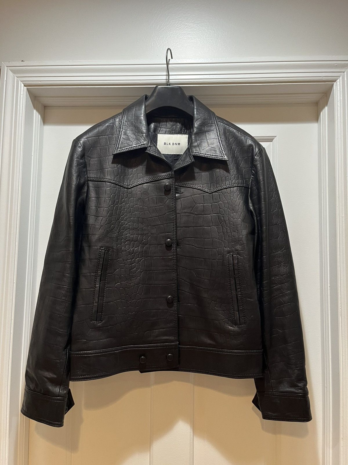 Blk Dnm Leather Jacket 71 Black Croco. Size EU 48 USA 38 Size US M / EU 48-50 / 2 - 3 Thumbnail