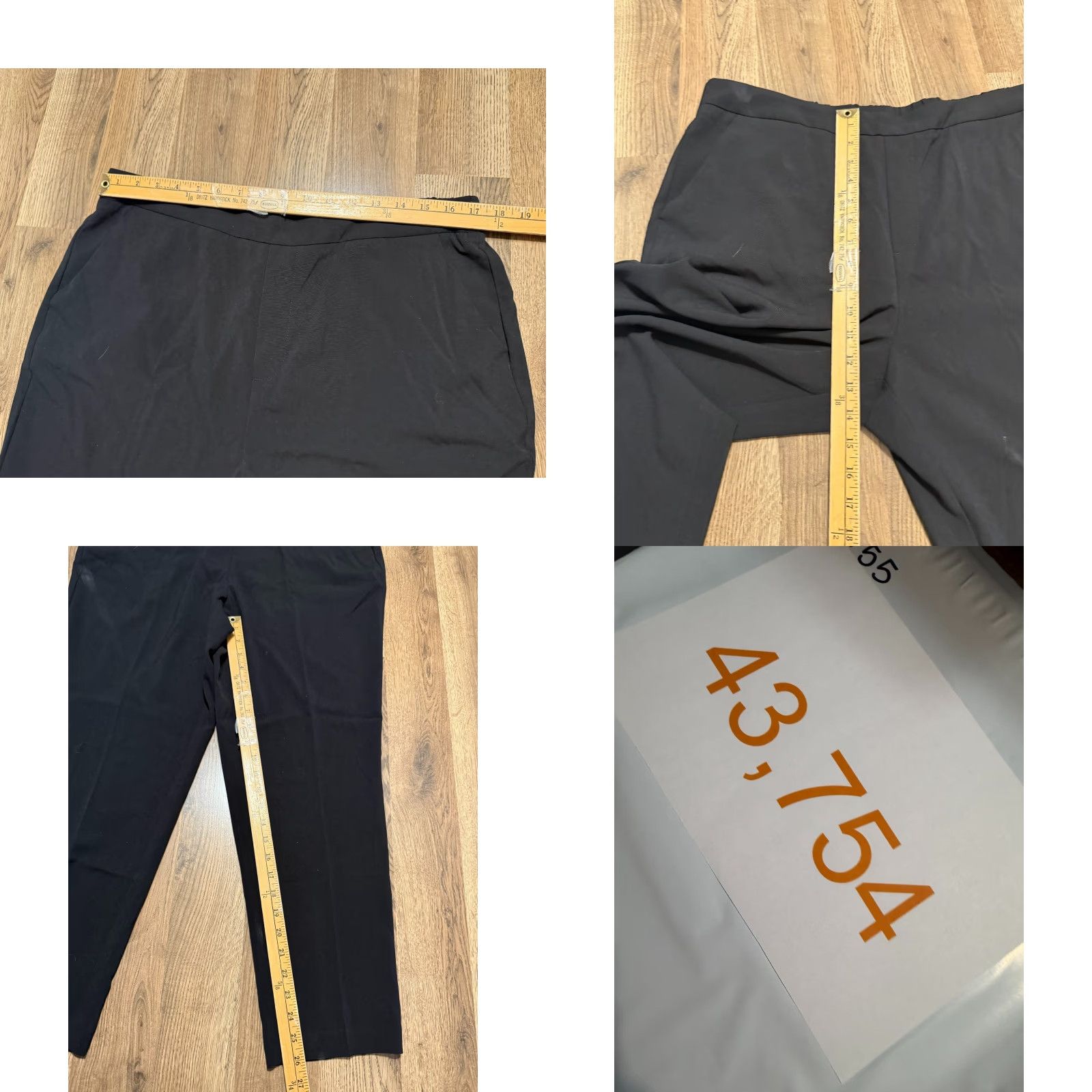 Vintage VINTAGE? No. Time & Tru Pants Women's XL Black Pull On High Rise Straight Leg Pants Size 40" / US 18 - 8 Thumbnail
