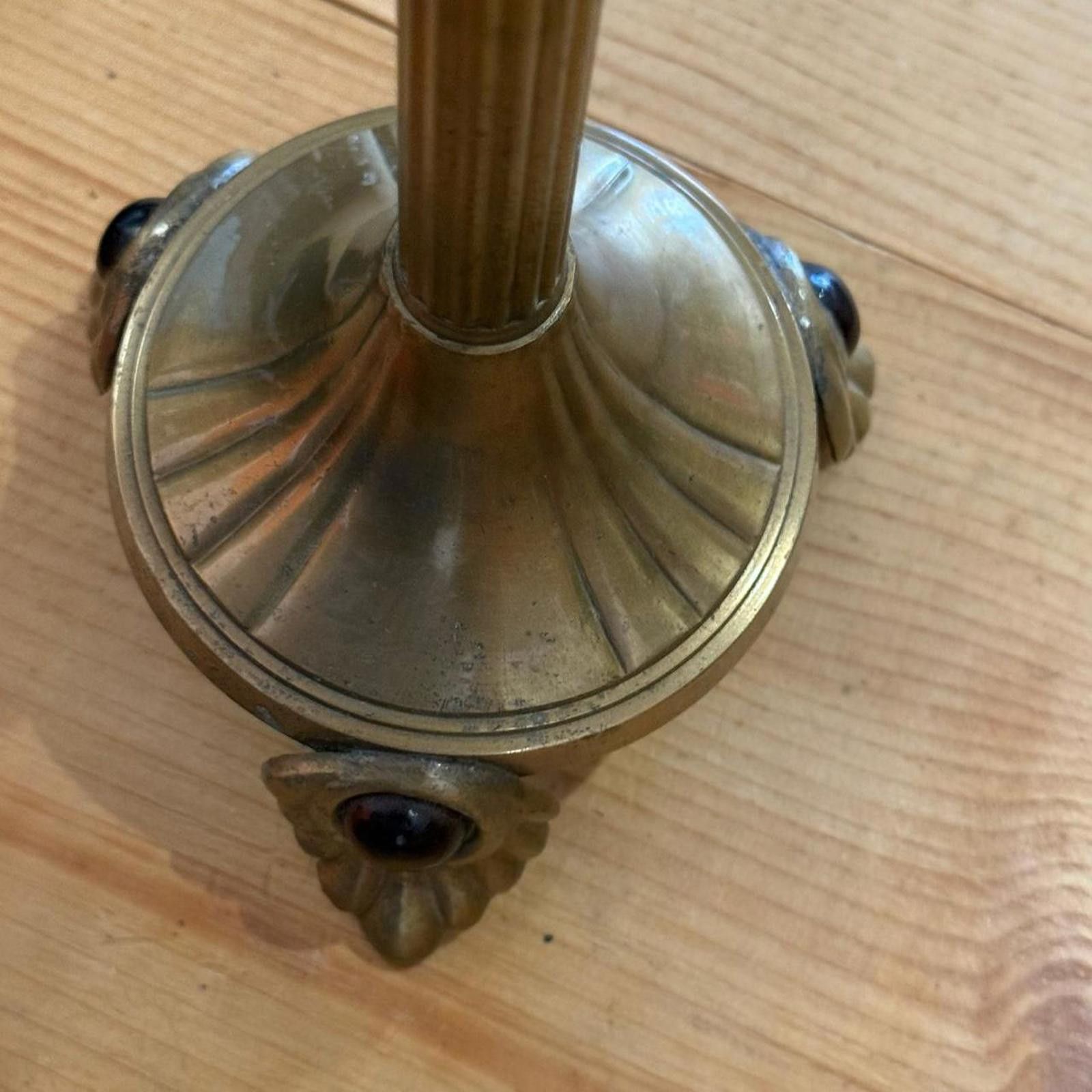 Other Large Brass Candlestick Cabochon Candlestick Size ONE SIZE - 4 Thumbnail