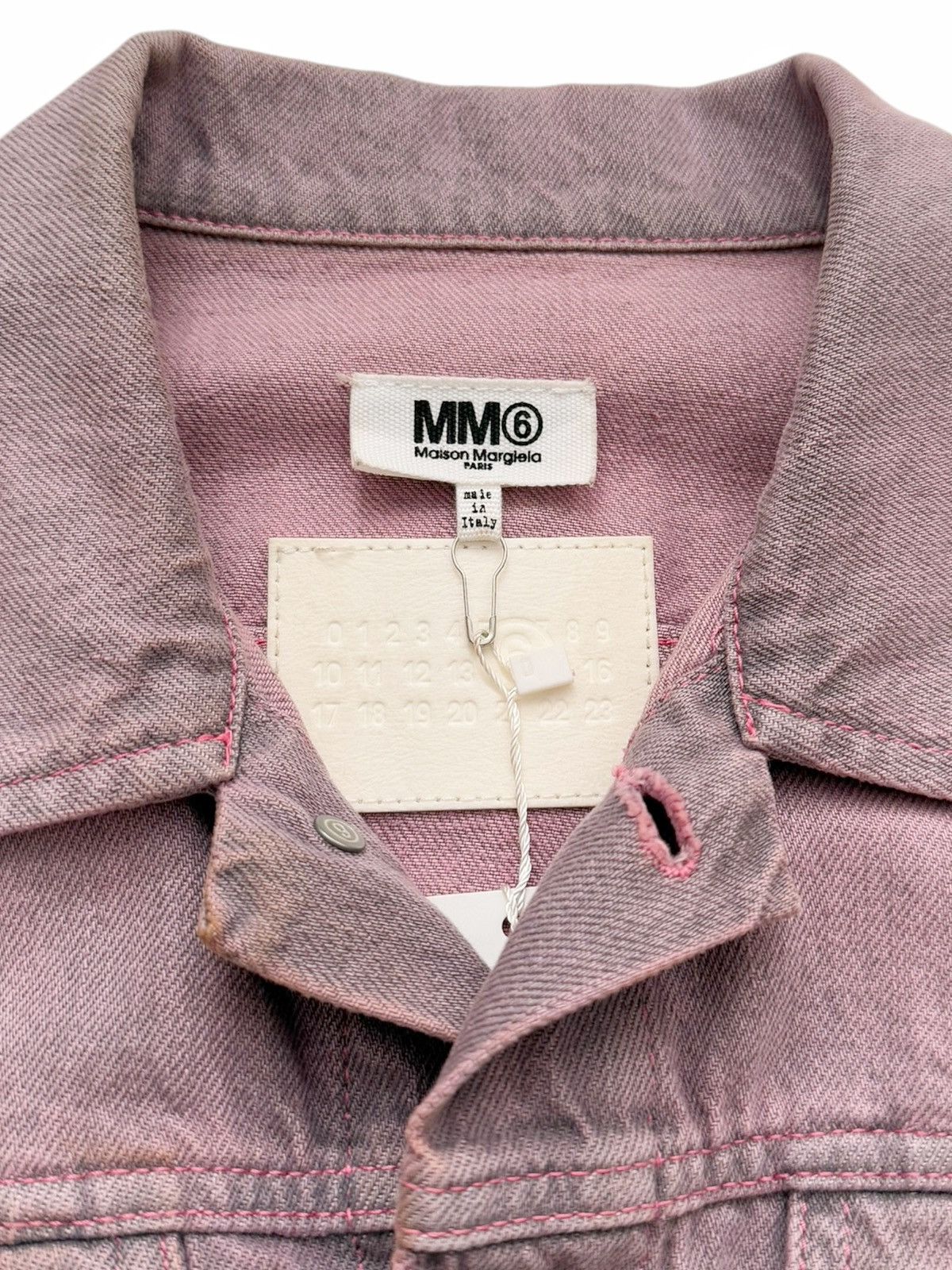 Maison Margiela Faded Cropped Pink Denim Jacket Size XS / US 0-2 / IT 36-38 - 8 Thumbnail