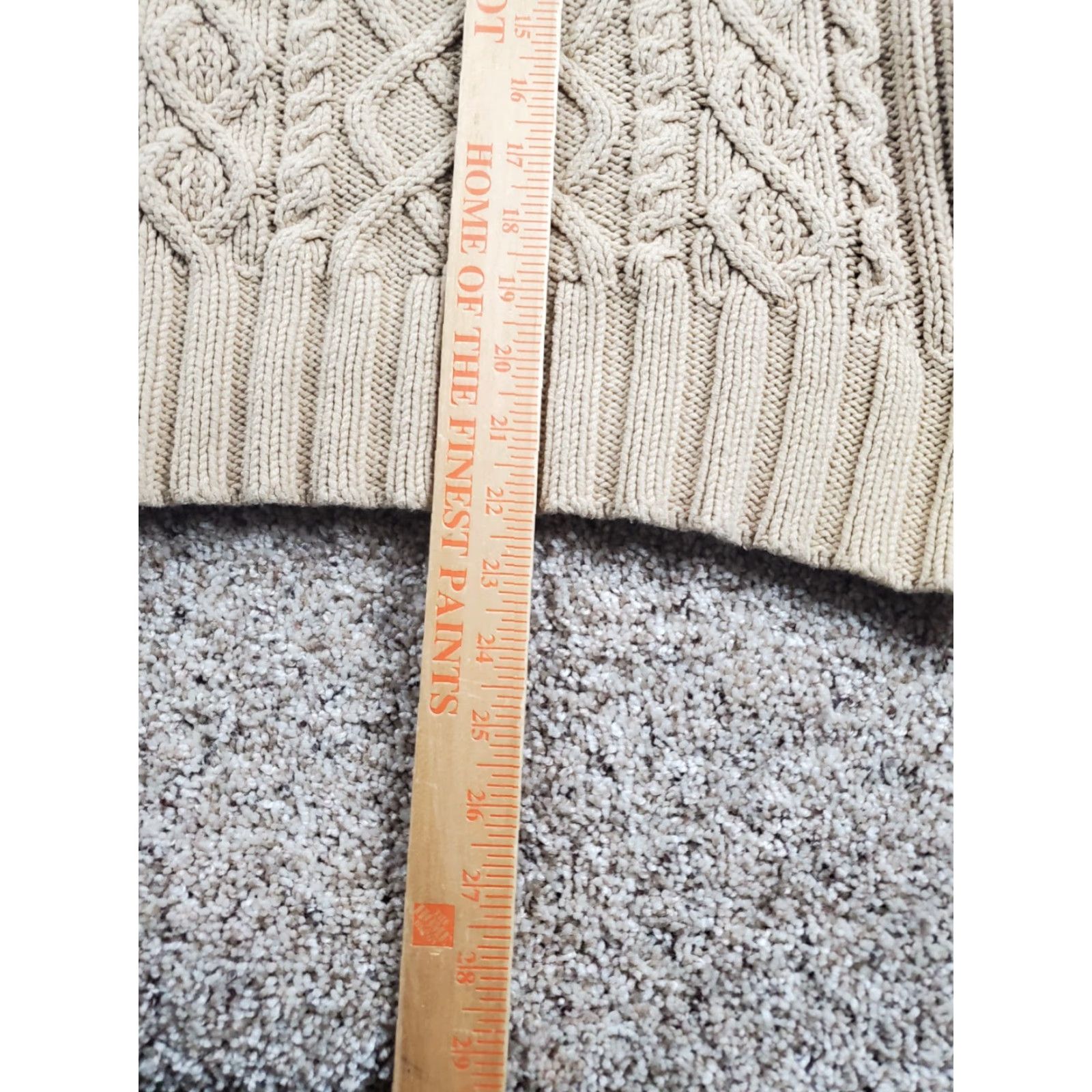 Gap GAP Sweater Women Beige Long Sleeve Fisherman Knit V-Neck Cotton Pullover M Size Modern 90s Casual Size M / US 6-8 / IT 42-44 - 7 Thumbnail