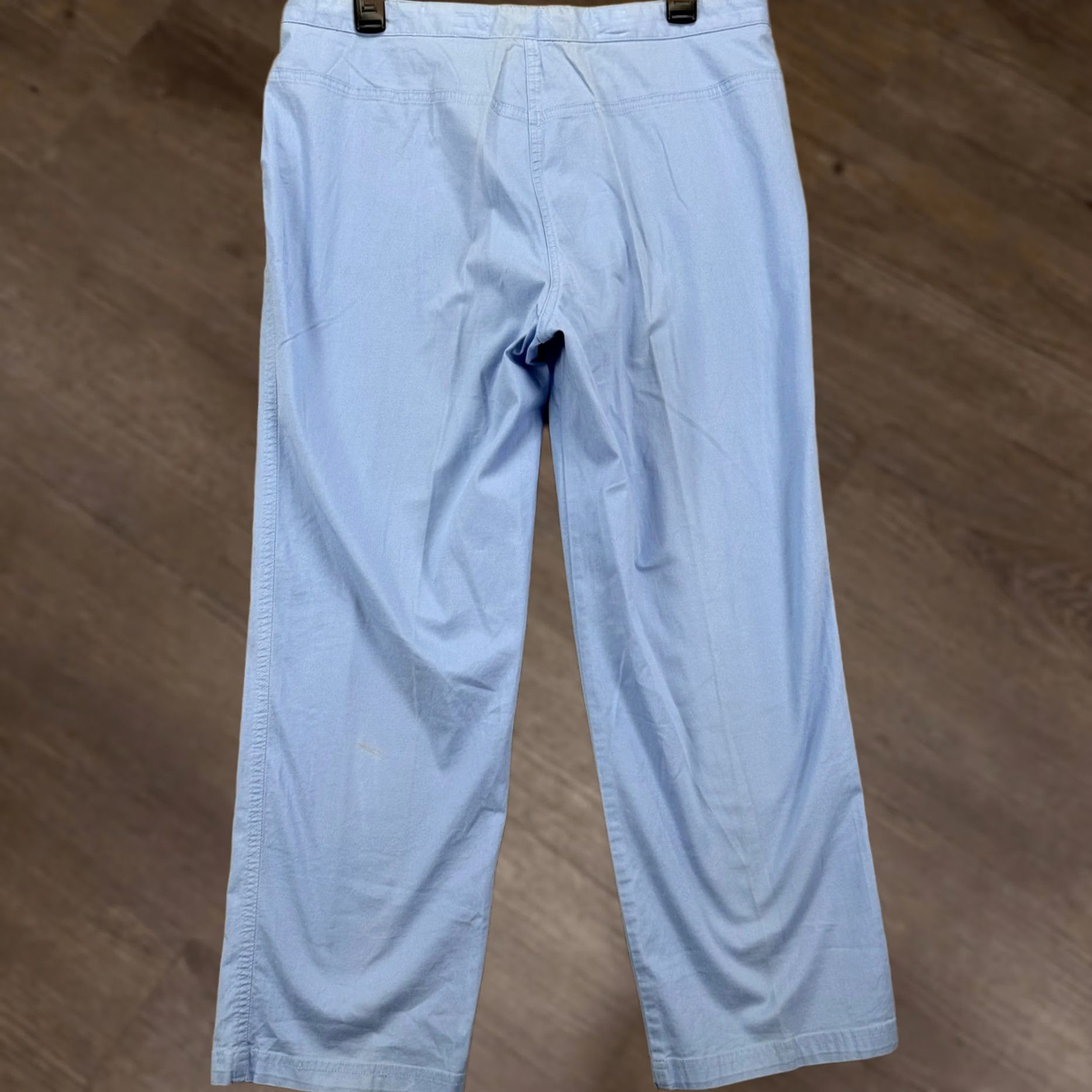 Vintage Sag Harbor Womens Khaki Pants 12P Petite Blue Flat Front Stretch Belted - Sag Harbor Pants Women 12P Blue Khaki Pants Casual Womens Size 34" / US 12 / IT 48 - 1 Thumbnail