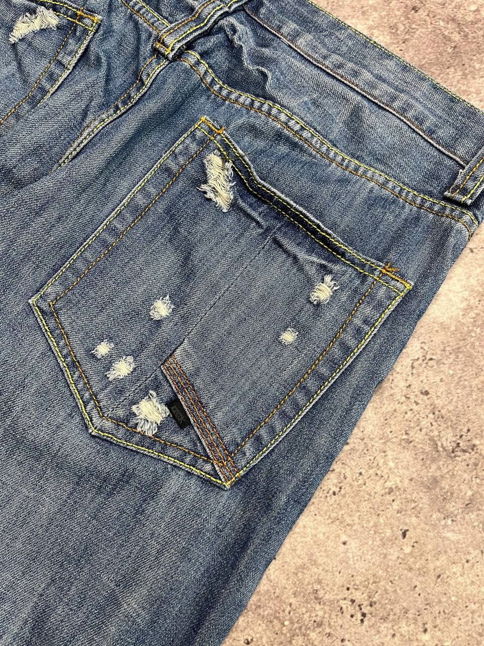 FCUK French Connection Y2K Distressed Blue Jeans Size 32x32 Size US 32 / EU 48 - 8 Thumbnail