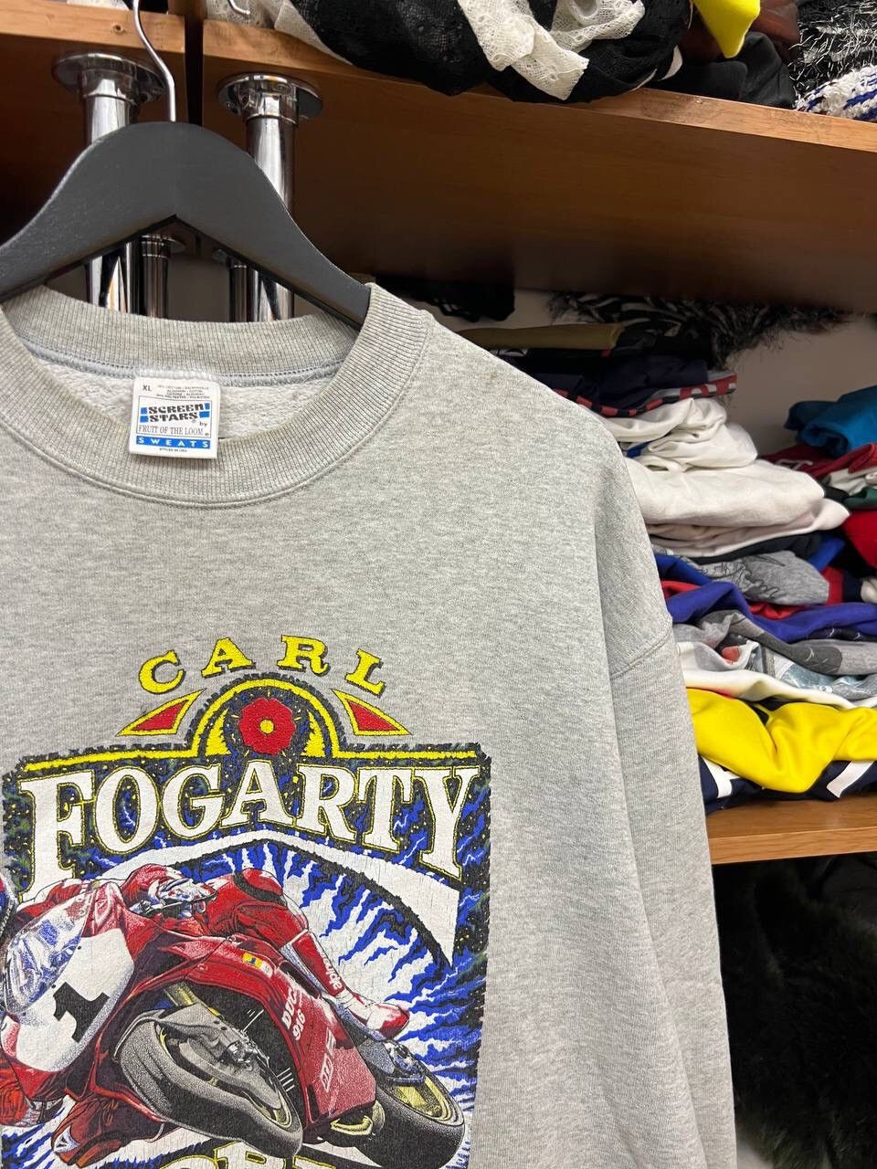 Vintage Vintage Carl Fogarty 916 sweatshirt Size US XL / EU 56 / 4 - 4 Thumbnail