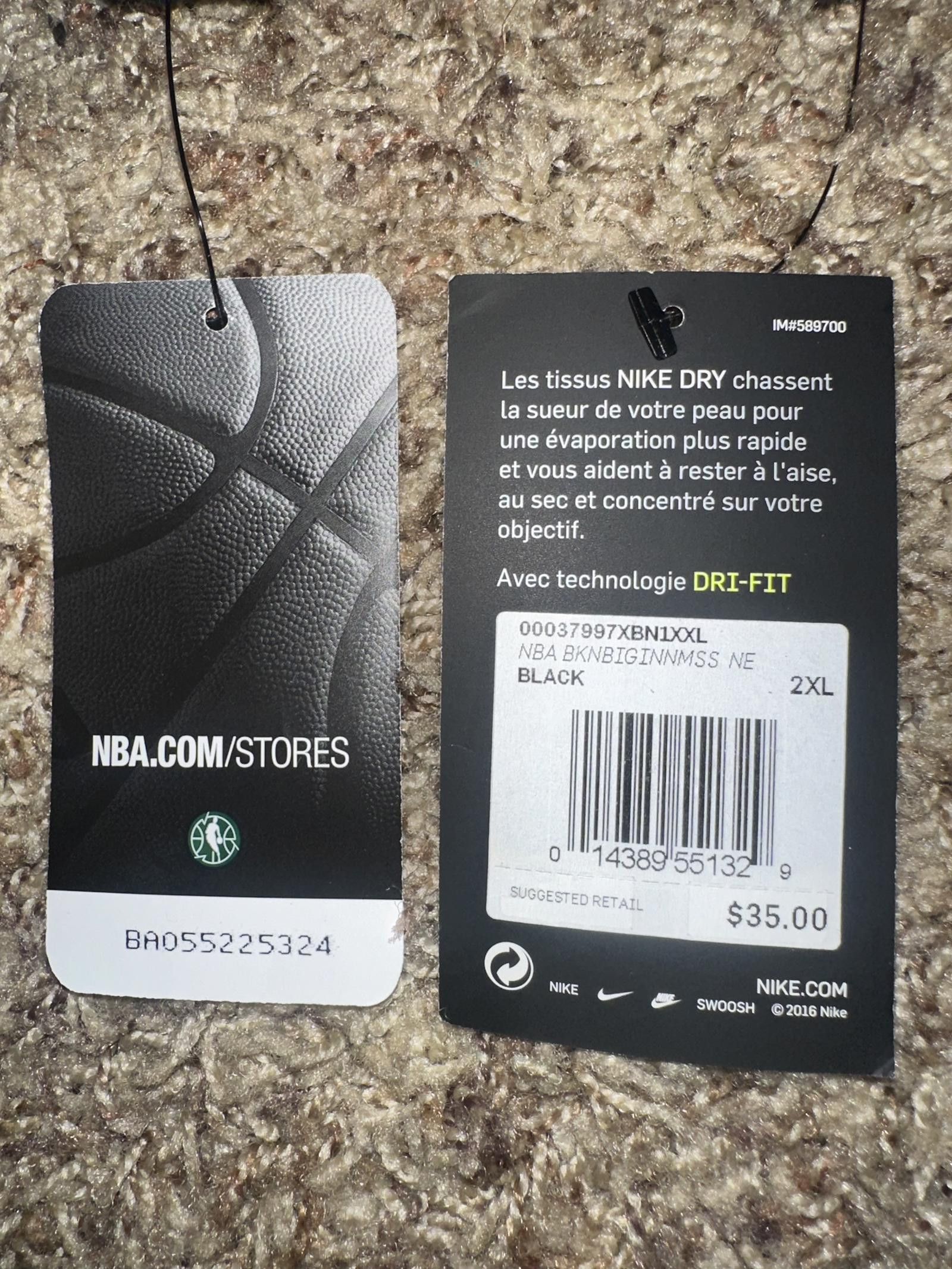 Nike Nike Men's NBA Brooklyn Nets City Edition Notorious B.I.G. Biggie Smalls T-shirt Size US L / EU 52-54 / 3 - 9 Thumbnail