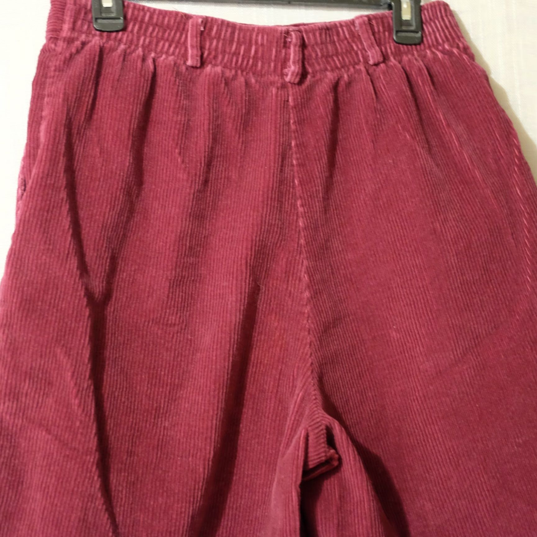 Vintage VINTAGE Counterparts Mom Shorts Corduroy Brugundy Pleated Front Women's 14 #H94-34 Size 36" / US 14 / IT 50 - 7 Thumbnail