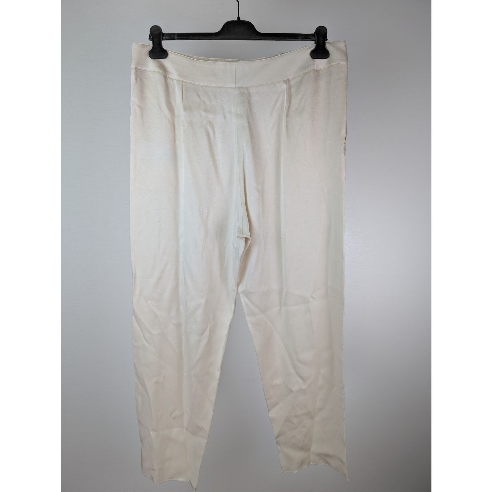 Saint Laurent Paris o1rshd1 Satin Crepe Pants in Craie Size US 38 / EU 54 - 9 Thumbnail