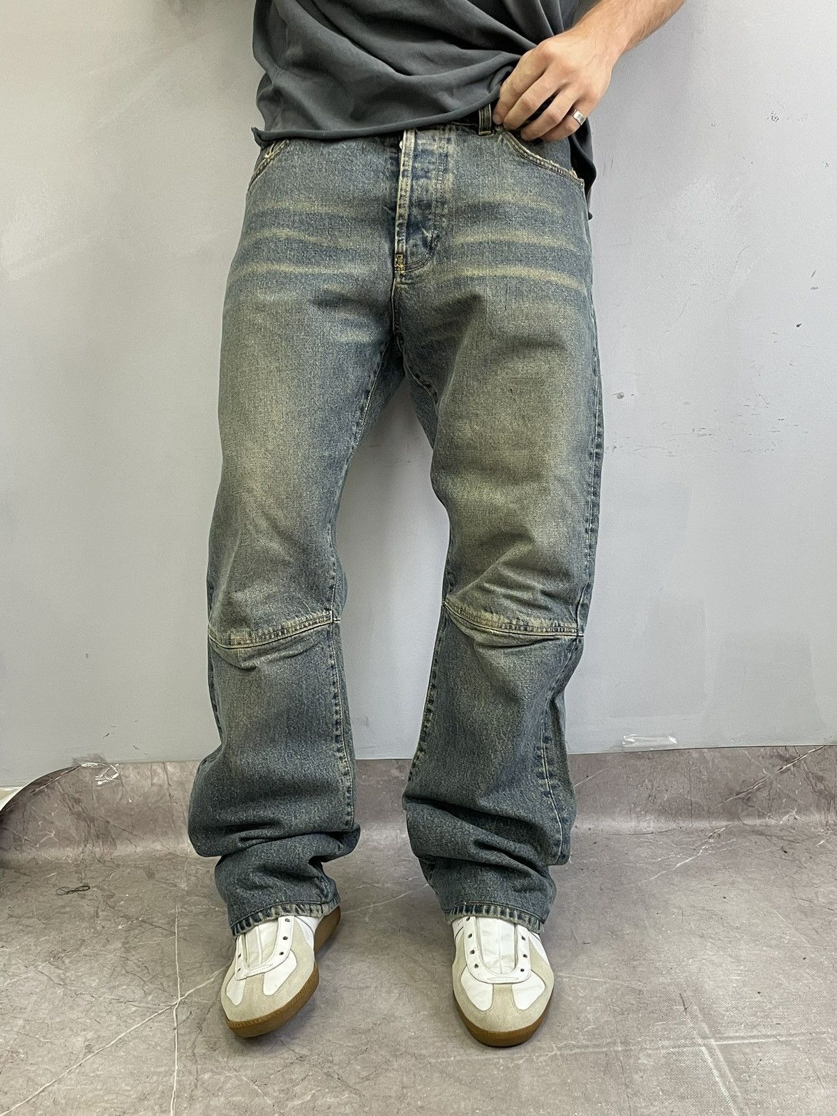 Japanese Brand Rare japanese baggy jnco style washed jeans y2k Size US 34 / EU 50 - 1 Thumbnail