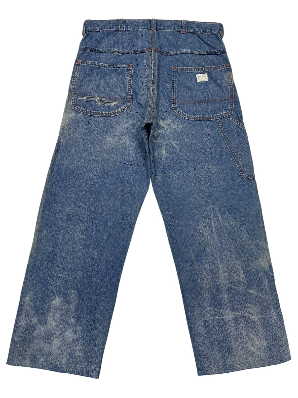 Kapital RARE‼️ BORO SASHIKO PATCHWORK BAGGY JEANS BLUE BLUE JAPAN Size US 34 / EU 50 - 8 Thumbnail