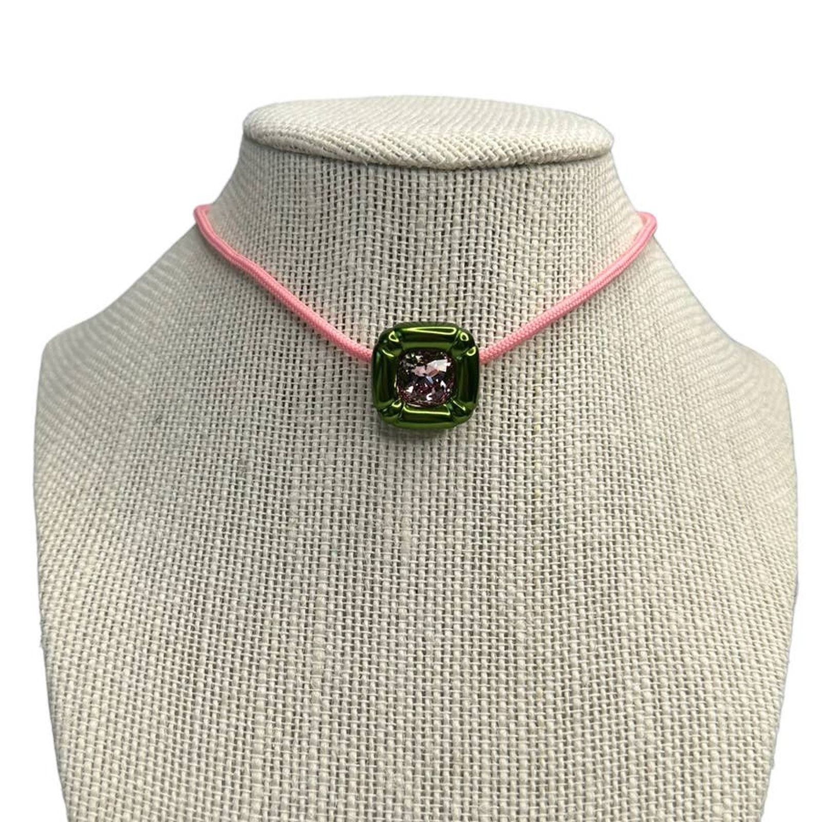 Swarovski Swarovski Dulcis Cushion cut, Green choker Necklace Size ONE SIZE - 2 Thumbnail