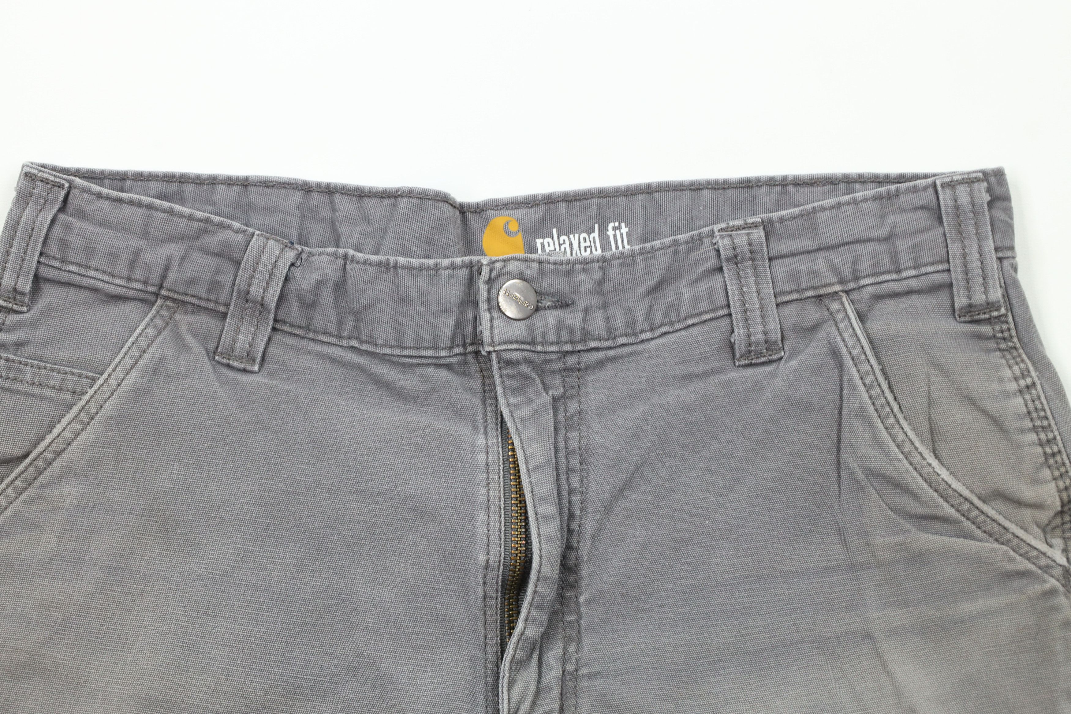 Carhartt × Vintage Vintage Carhartt Out Relaxed Fit Stretch Canvas Shorts Gray Size US 34 / EU 50 - 2 Thumbnail