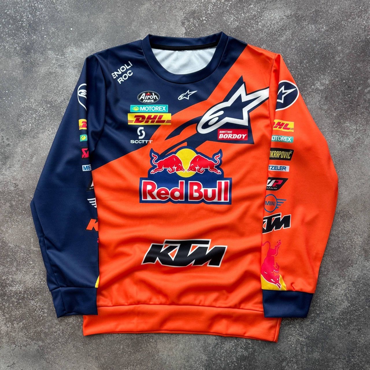 Japanese Brand Red Bull Moto Racing Multi Logo Long Sleeve Top Size US M / EU 48-50 / 2 - 2 Thumbnail