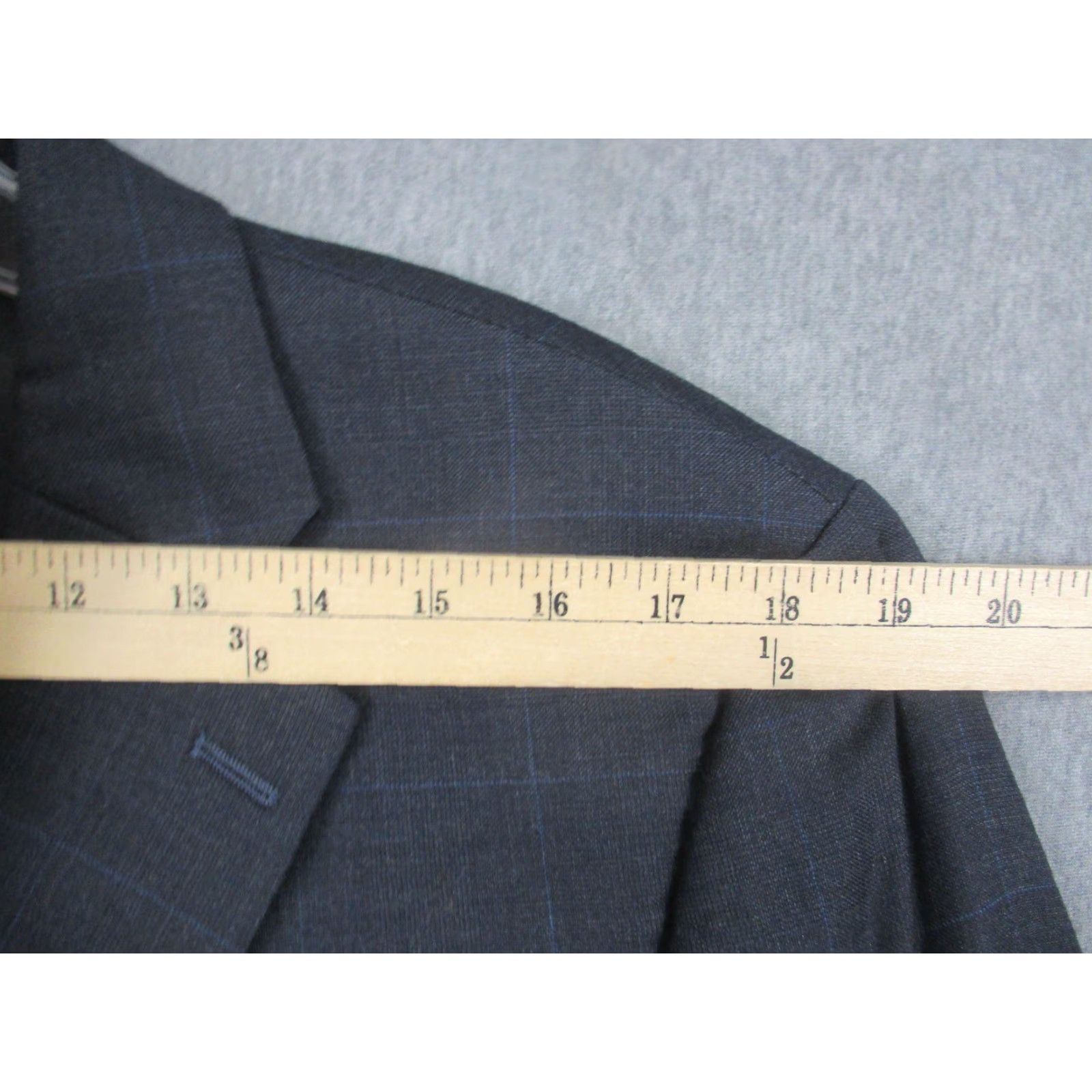 Ralph Lauren Lauren Ralph Lauren Blazer Mens 40R Gray Check Two Button Wool Sport Coat Jacket Size 40R - 6 Thumbnail