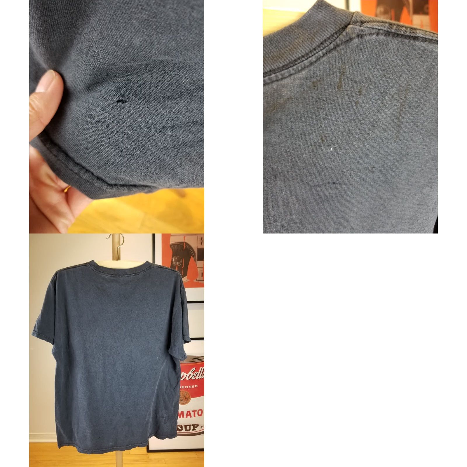 Vintage VINTAGE DEPECHE MODE CONCERT TOUR BLACK T-SHIRT SZ LARGE WORN Size US L / EU 52-54 / 3 - 9 Thumbnail