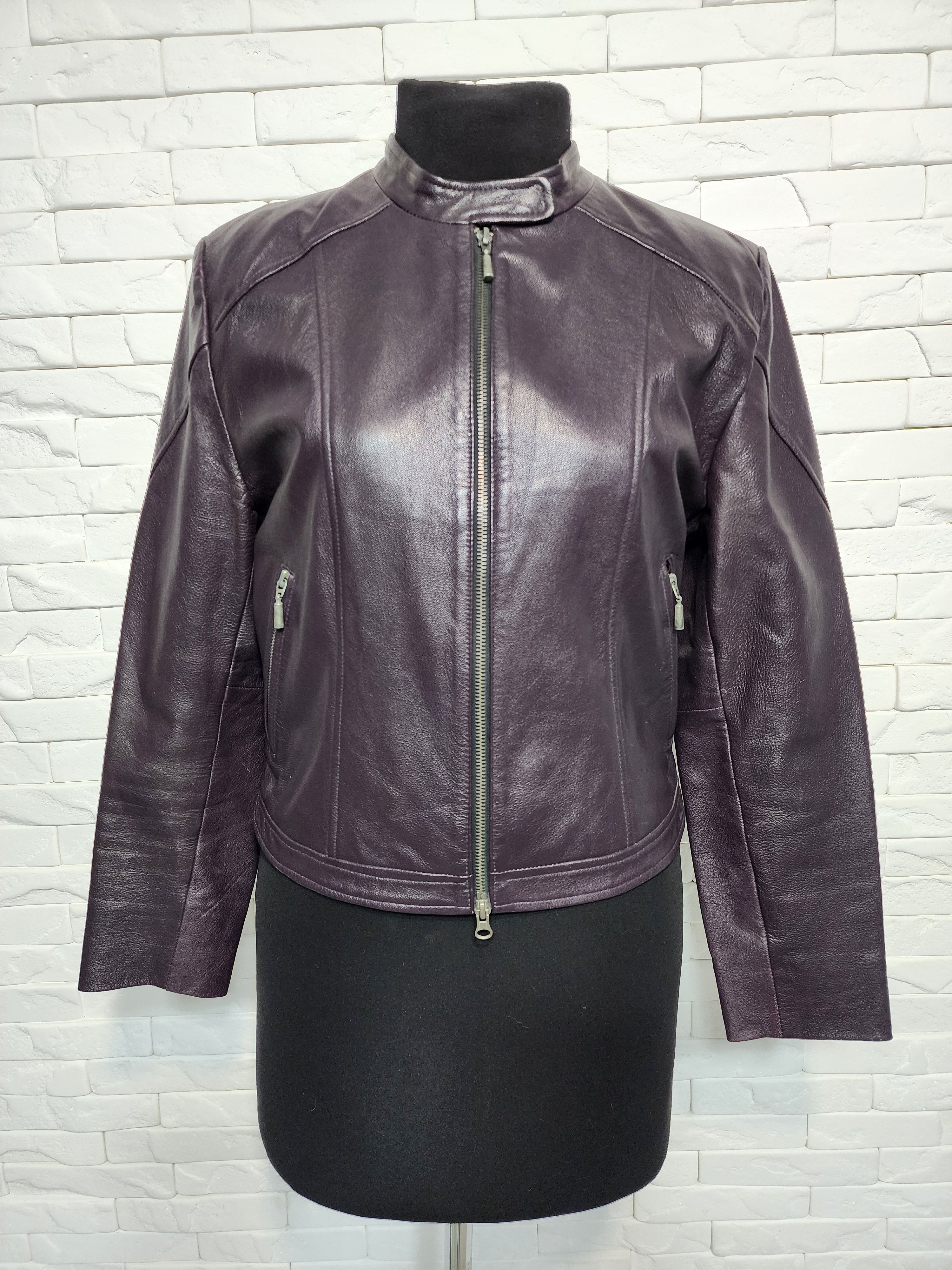 Designer Women's leather jacket. Size L / US 10 / IT 46 - 1 Thumbnail