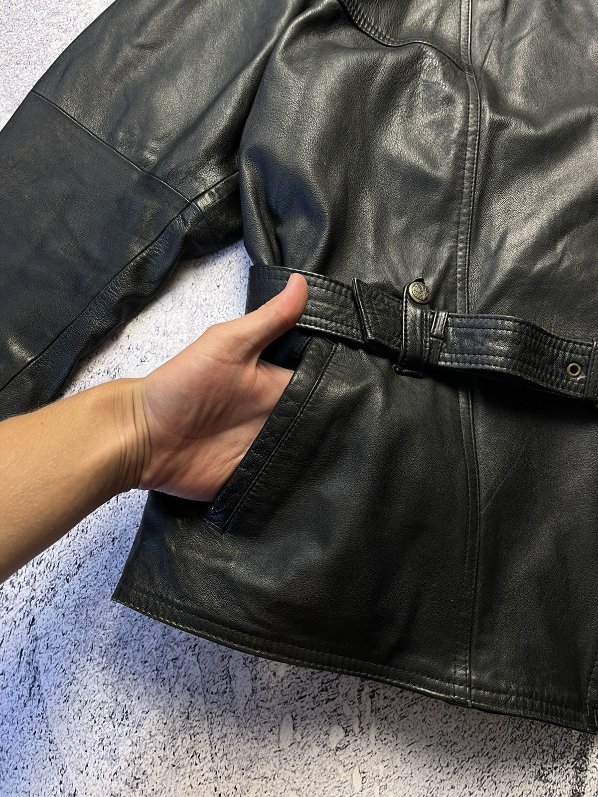 Vintage Crazy True Vintage Cycle Rider Leather Jacket Biker Rare Size US L / EU 52-54 / 3 - 8 Thumbnail