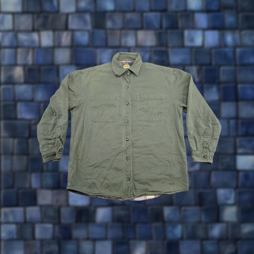 Vintage VTG Cabela's Plaid Lined Button-Up Shirt Jacket Shacket Women's M Green Casual Shirt Mens? Size M / US 6-8 / IT 42-44 - 1 Thumbnail
