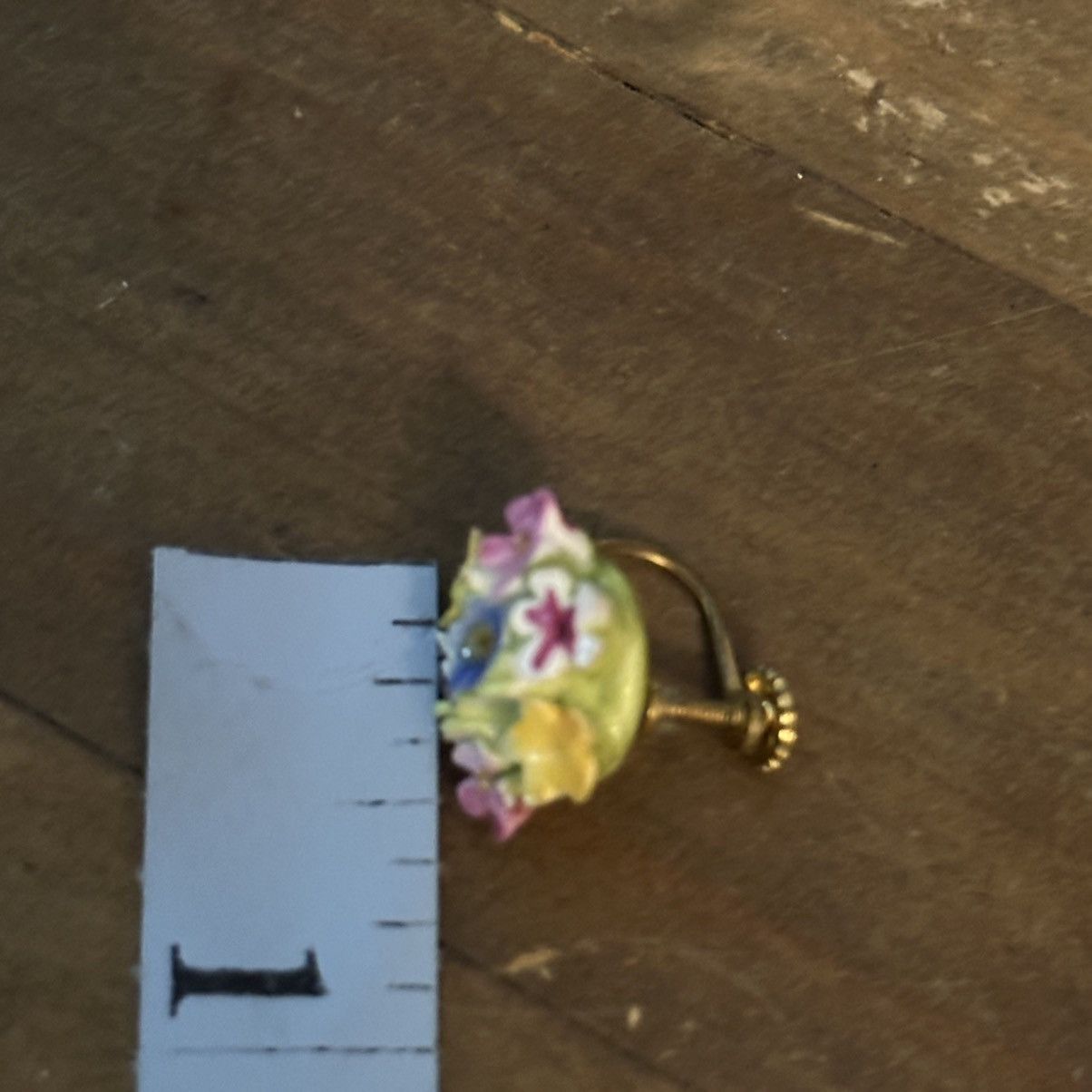 Vintage Vintage bone china flower bouquet screw back earrings Size ONE SIZE - 5 Thumbnail