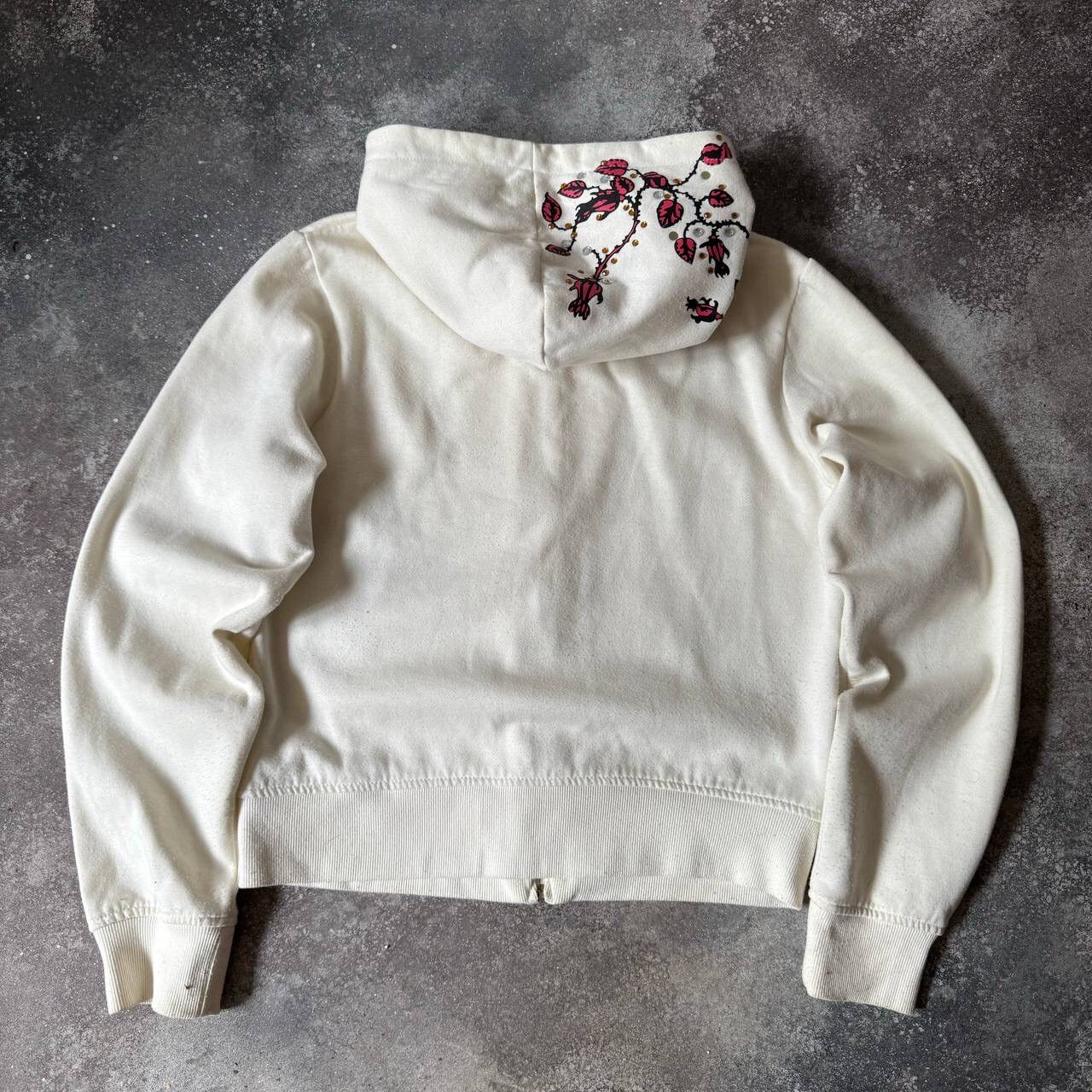 Hysteric Glamour × Japanese Brand × Vintage Y2K Rhinestones Tattoo Printed Zip Hoodie (Ed Hardy Style) Size XL / US 12-14 / IT 48-50 - 8 Thumbnail