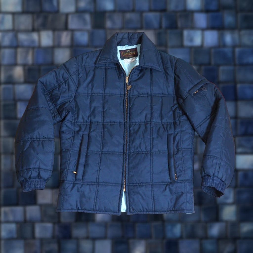 Vintage VINTAGE Campus Navy Blue Full Zip Puffer Jacket Mens M 60s Nylon Casual Size US M / EU 48-50 / 2 - 1 Thumbnail