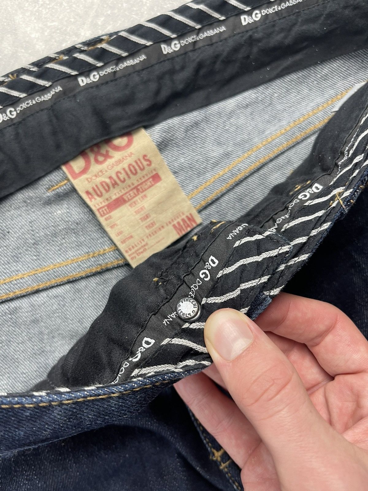 Dolce & Gabbana Dolce & Gabbana Y2K Audacious Denim Jeans Very Tight Fit Size US 33 - 12 Thumbnail