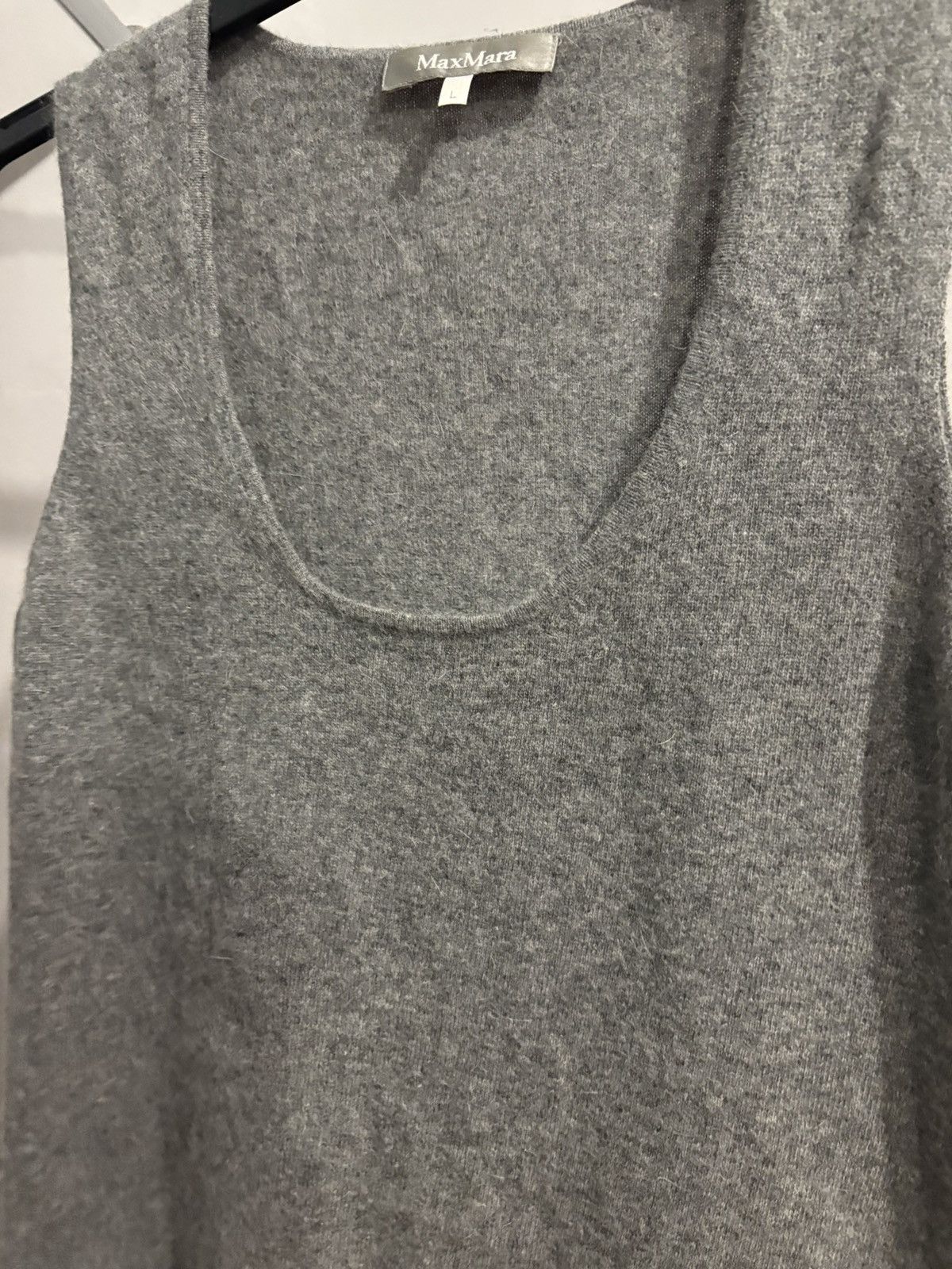 Max Mara Max Mara Rib Tank Top Wool Women’s Gray Size L Size L / US 10 / IT 46 - 4 Thumbnail