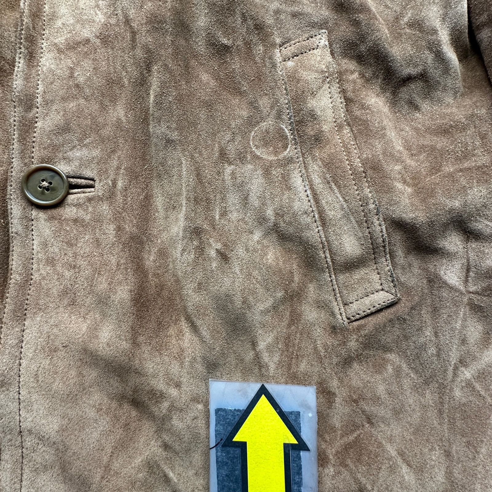 J.Crew Vintage J Crew Suede Leather Brown Button Mens Coat Large Size US L / EU 52-54 / 3 - 10 Thumbnail