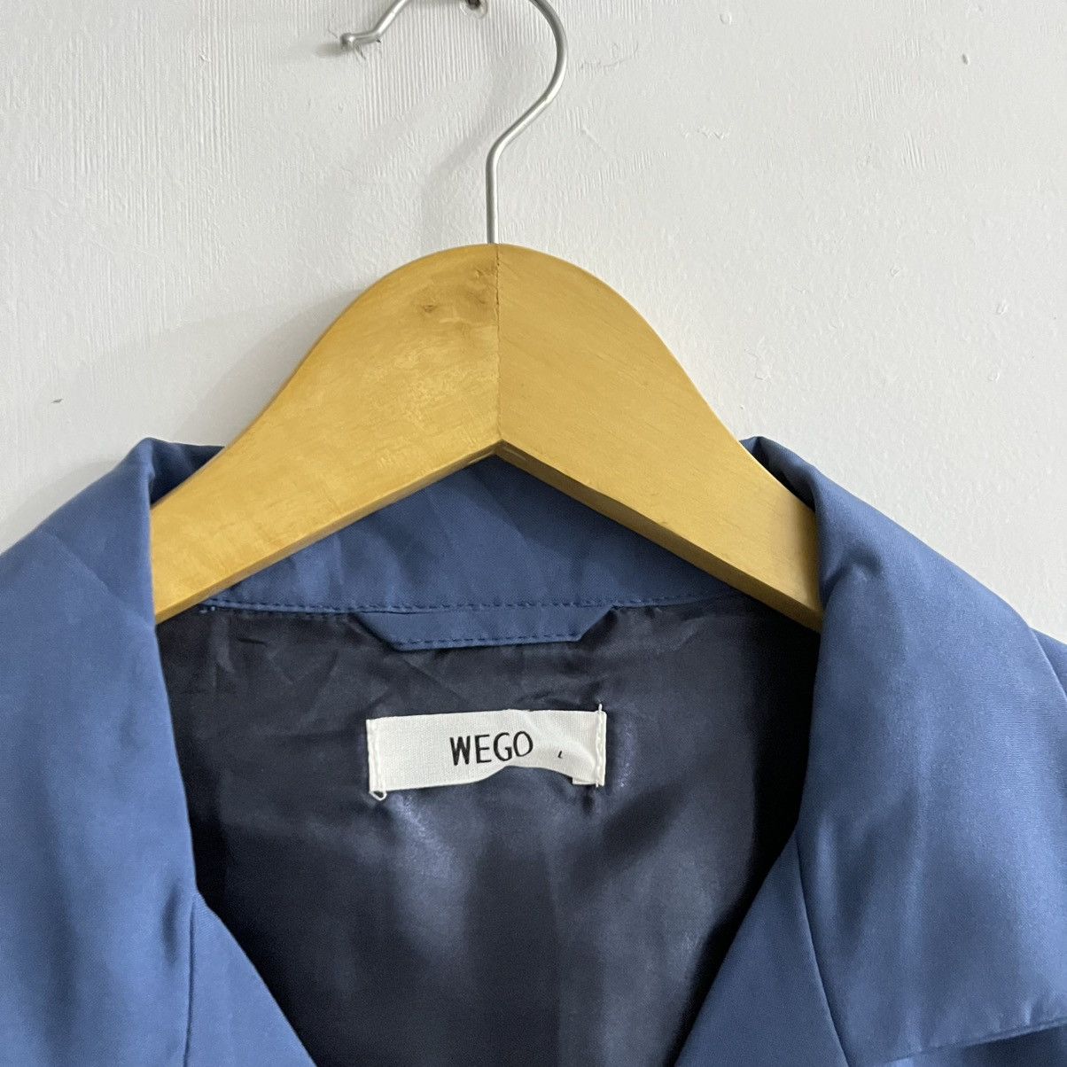 Japanese Brand Wego - Blue Minimalist Campcollar Shirt Size US L / EU 52-54 / 3 - 4 Thumbnail