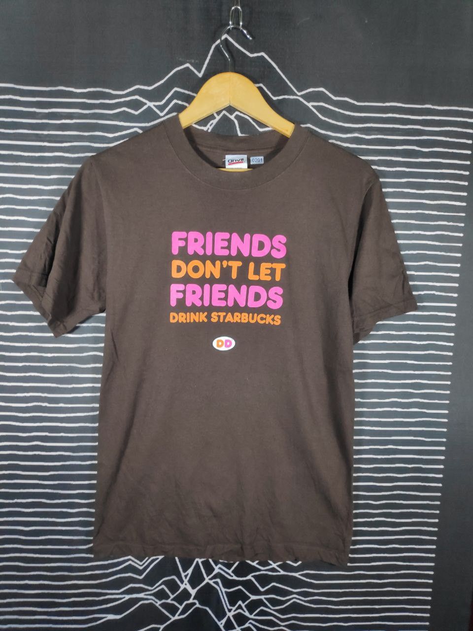 Anvil × Vintage Vtg 00s Dunkin Donuts Beats Starbucks Promo Tee Size S Size US S / EU 44-46 / 1 - 1 Thumbnail